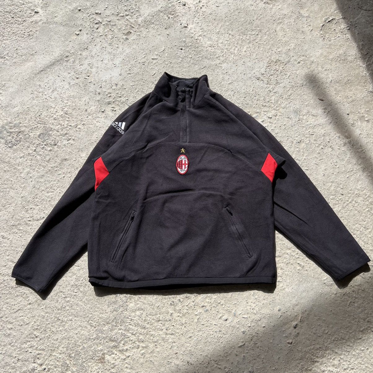 Adidas Vintage Adidas AC Milan Reversible Fleece / Nylon Jacket Size US L / EU 52-54 / 3 - 7 Thumbnail