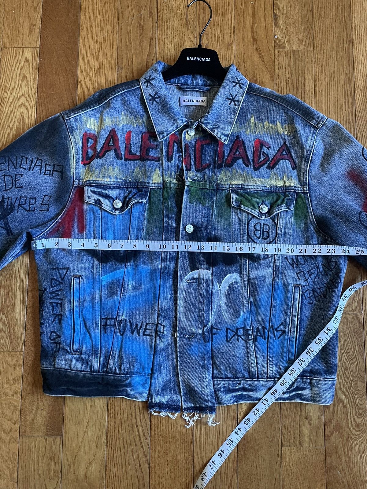 Balenciaga BALENCIAGA GRAFFITI DENIM JACKET Size US M / EU 48-50 / 2 - 11 Thumbnail