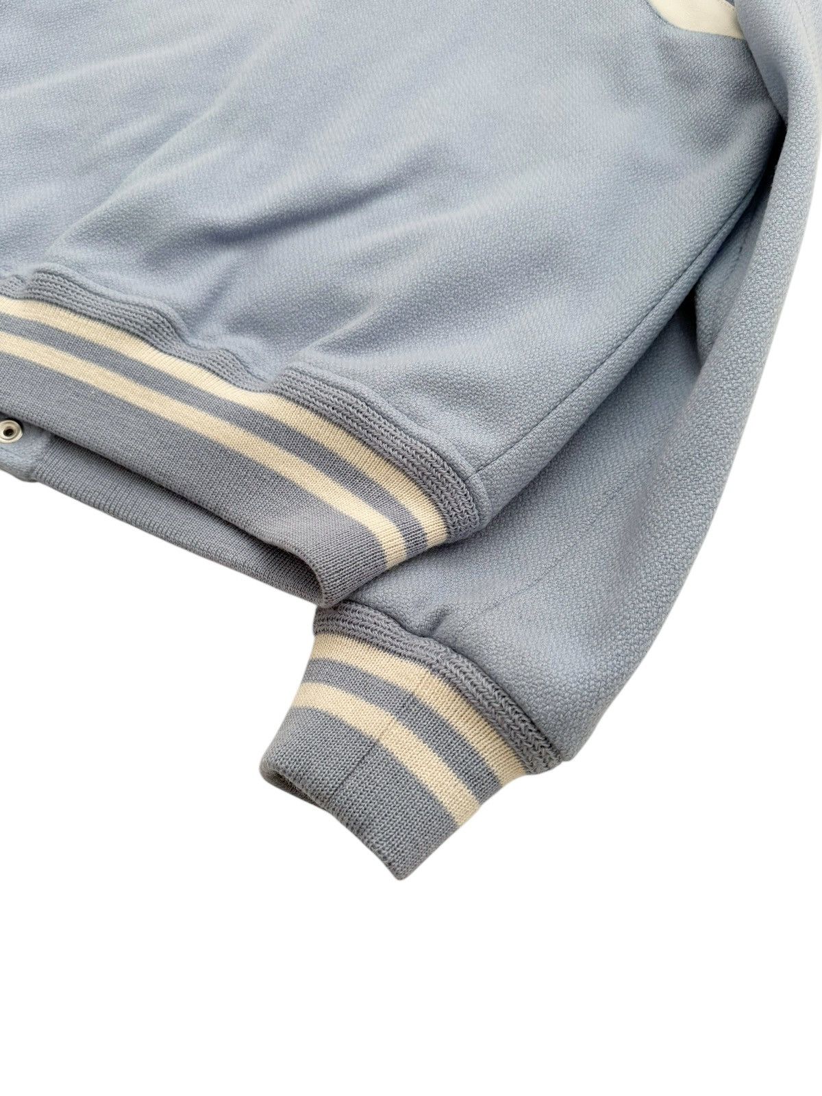Saint Laurent Paris 2016 Baby Blue Teddy Wool Varsity Jacket Size US M / EU 48-50 / 2 - 7 Thumbnail