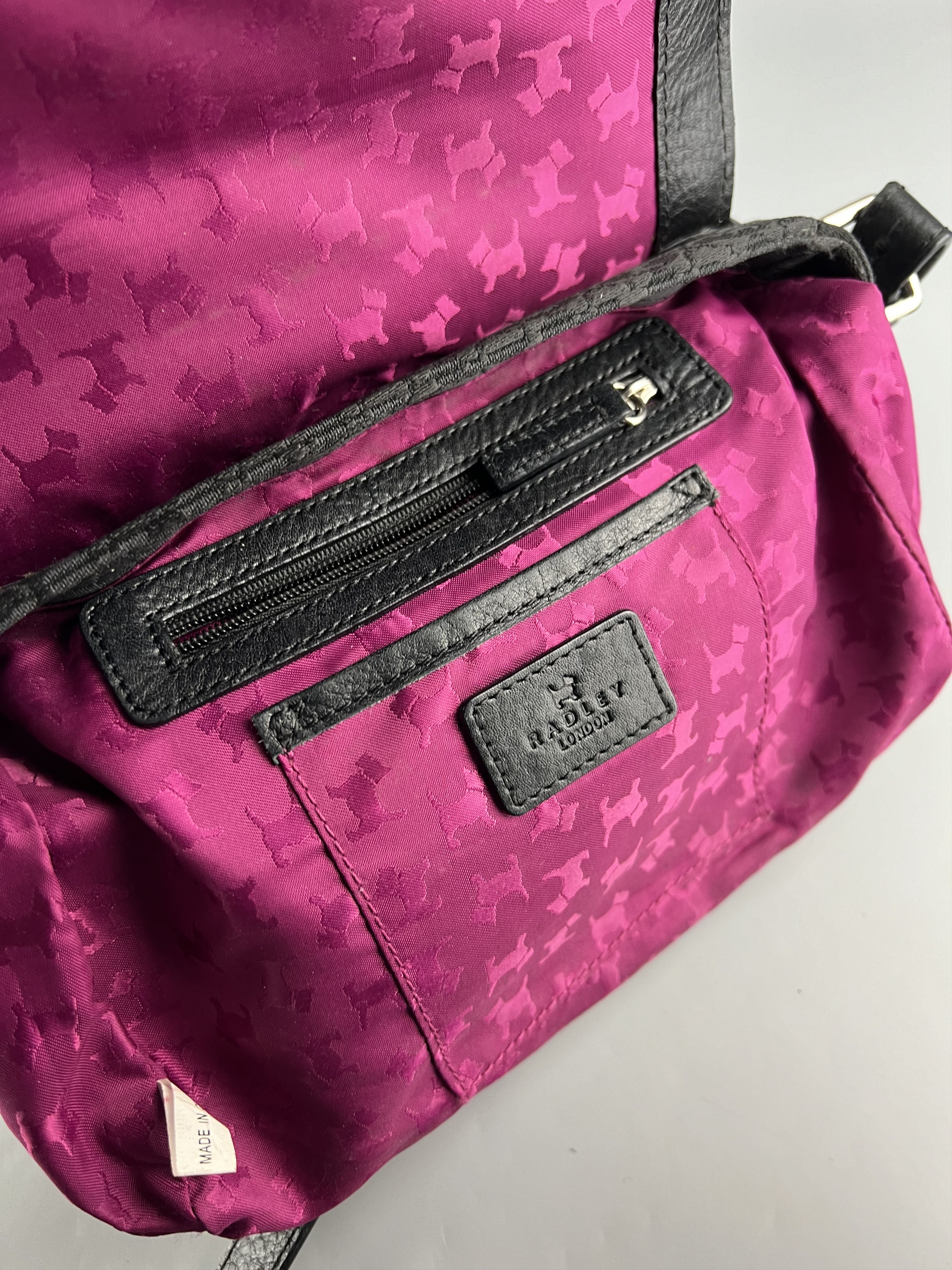 Other Radley London Black Monogram Canvas Leather Crossbody Bag Size ONE SIZE - 9 Thumbnail