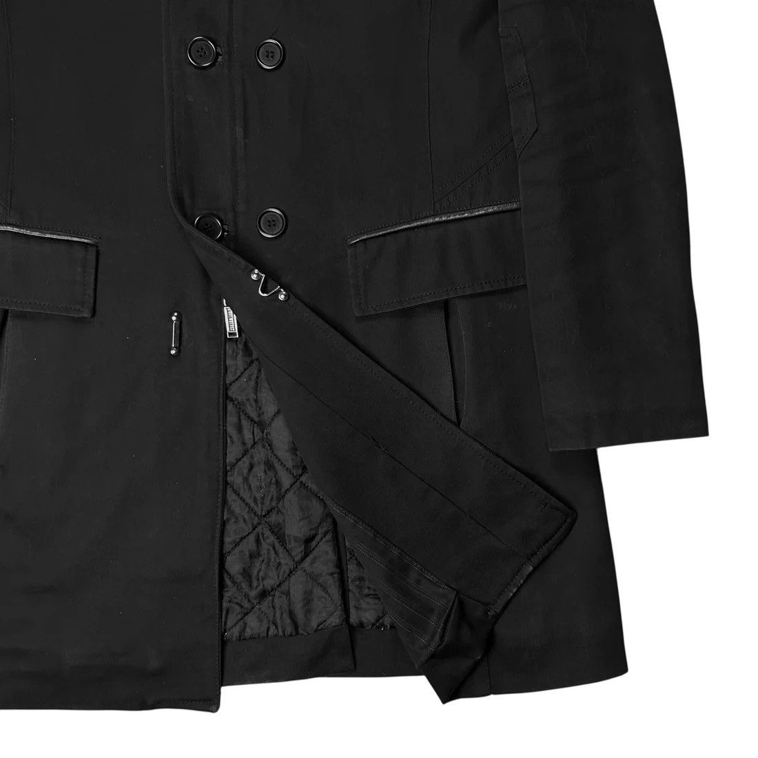 Dirk Bikkembergs Dirk Bikkembergs Multi Button Leather Collar Coat - AW09 Size US M / EU 48-50 / 2 - 6 Thumbnail