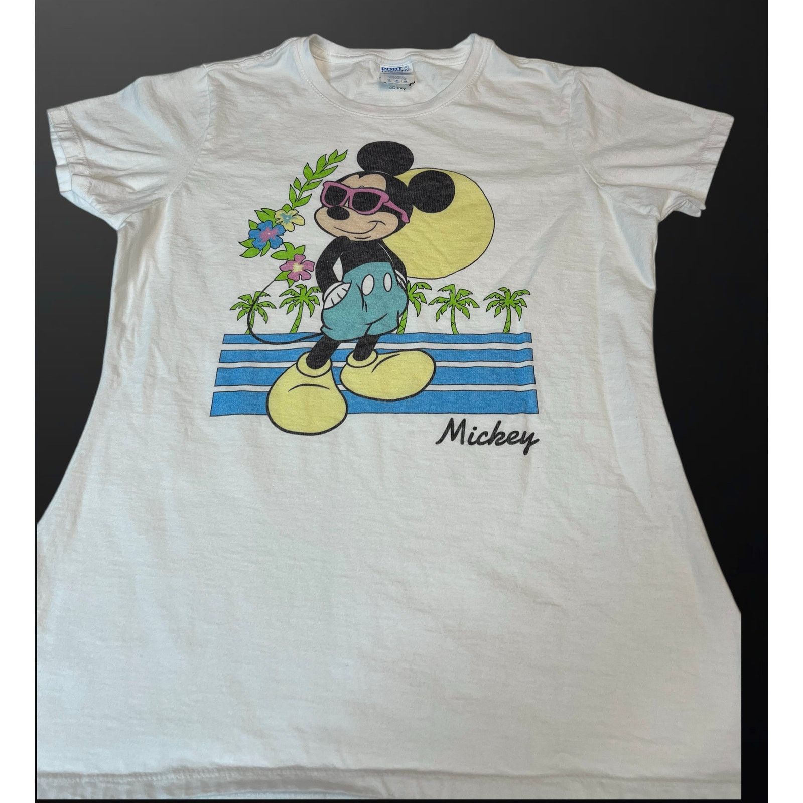 Disney Mickey Mouse Sun Glasses Tropical TShirt Woman’s Disney Vint Size M / US 6-8 / IT 42-44 - 1 Thumbnail