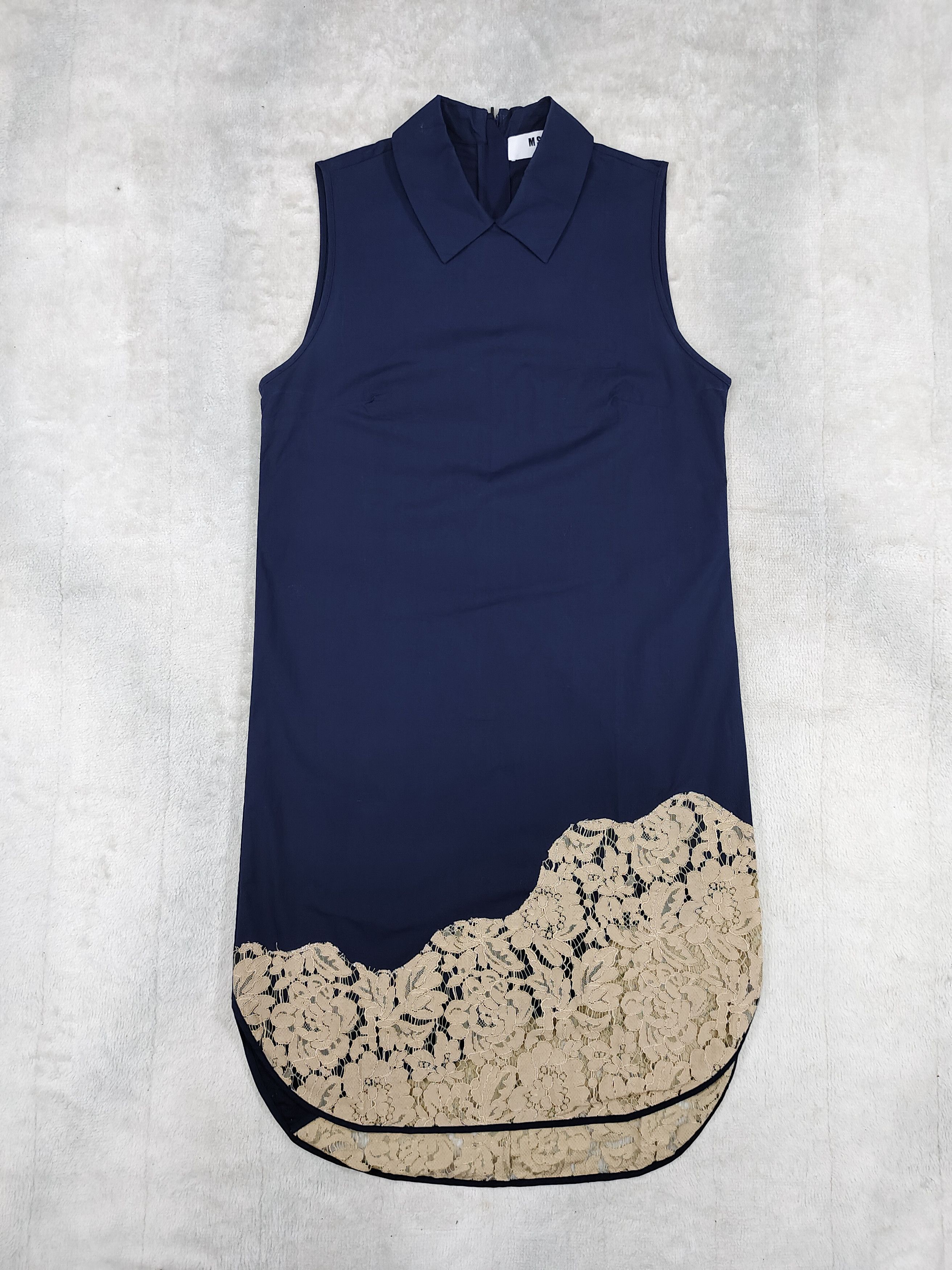 MSGM MSGM 🇮🇹 Minimalist Contrast Lace Sleeveless Dress Size M / US 6-8 / IT 42-44 - 6 Thumbnail