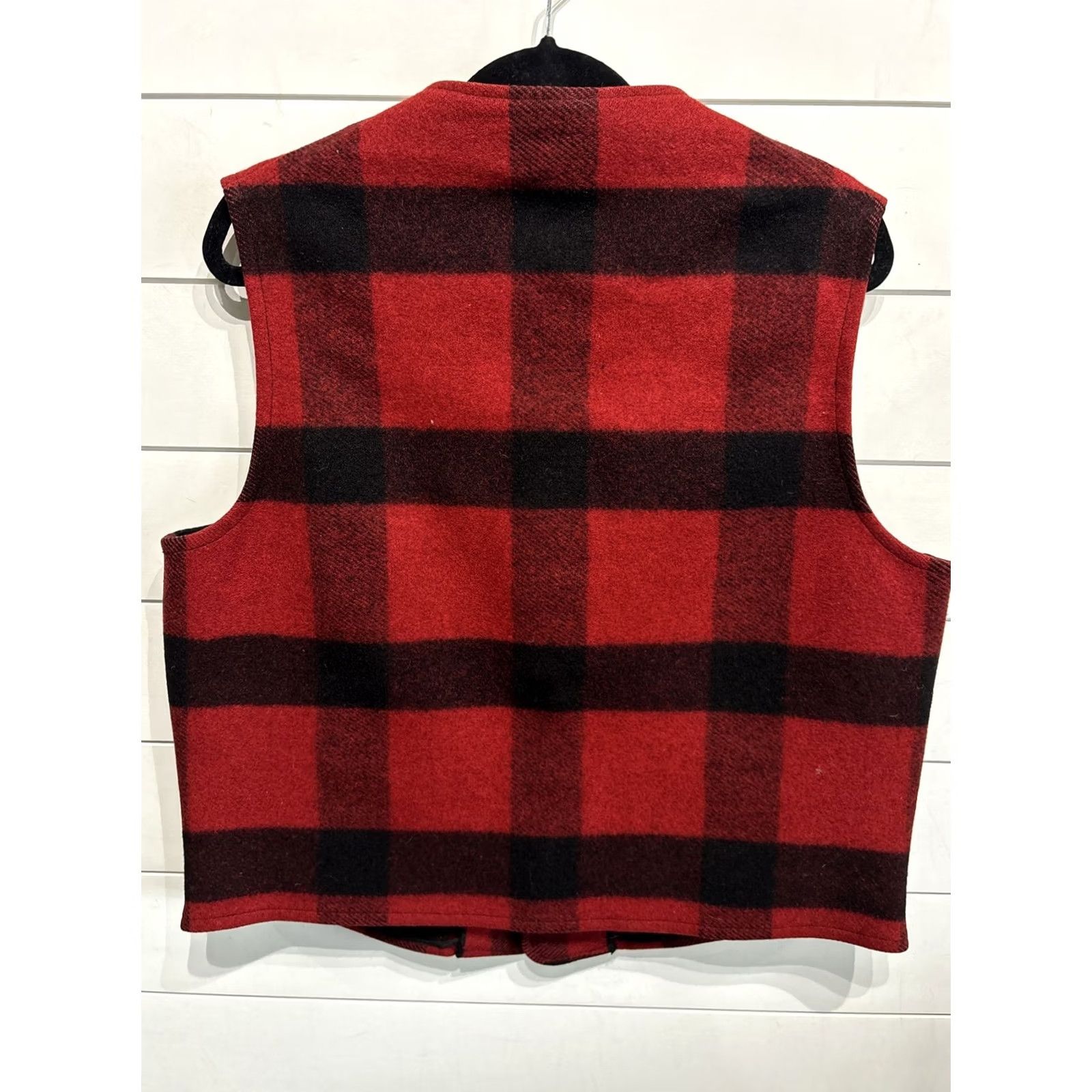 Chippewa VINTAGE Chippewa Woolen Mills Vest Mens Large Wool Western Rancher Plaid Buffalo Red Size US L / EU 52-54 / 3 - 4 Thumbnail