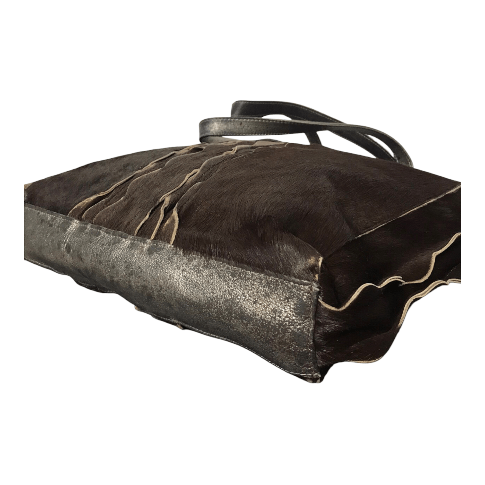 Comme des Garcons × Designer × Japanese Brand CimabueLeather Fur Tote Bag Size ONE SIZE - 3 Thumbnail