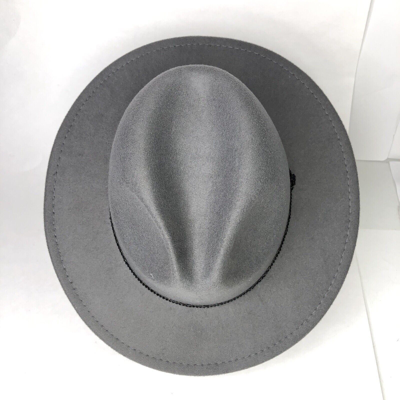 Other Marcus Adler Womens Gray Wool Blend Panama Hat Fedora Shinny Size ONE SIZE - 4 Thumbnail