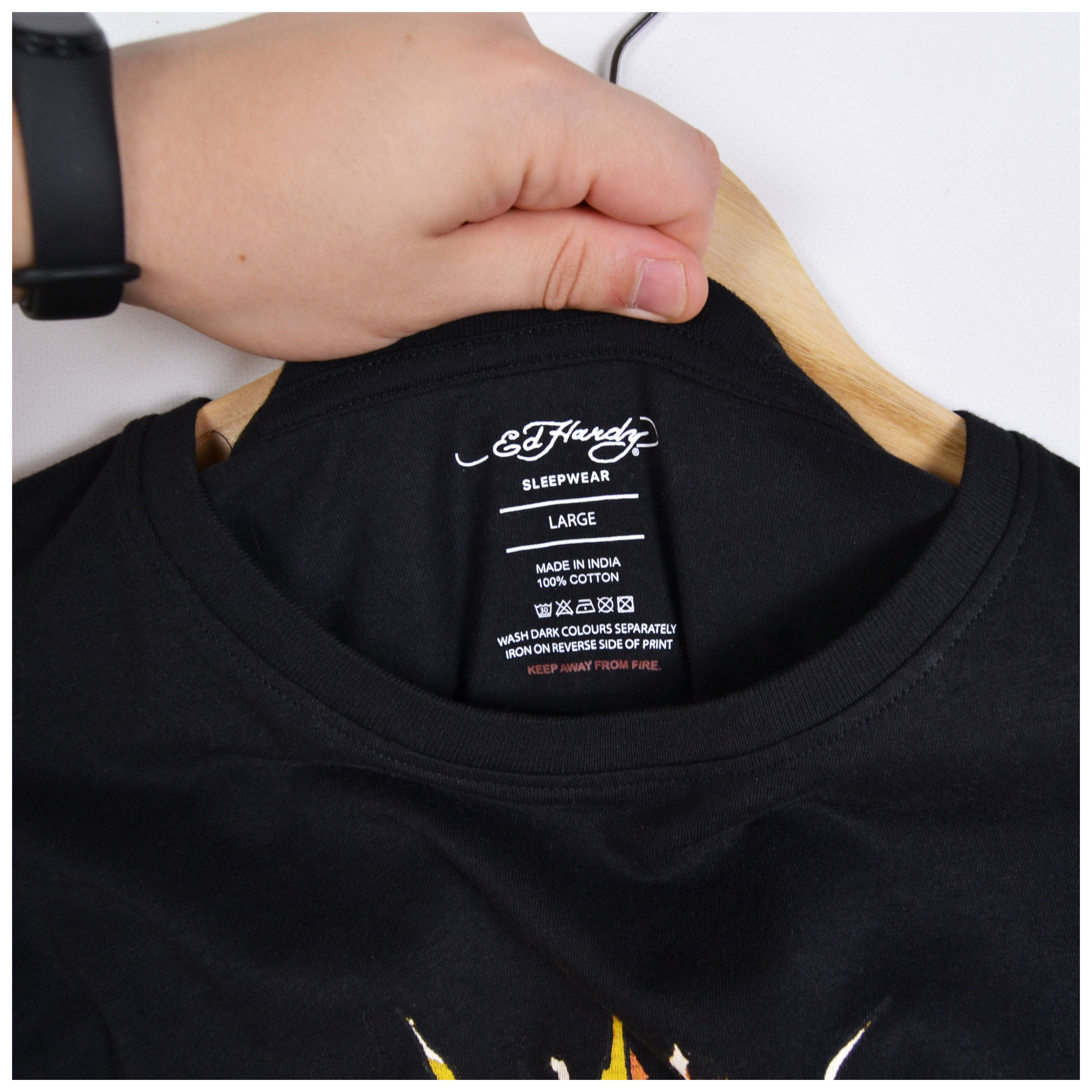 Christian Audigier × Ed Hardy Ed Hardy Exploding Skull T Shirt Black Size L 'Sleepwear' Size US L / EU 52-54 / 3 - 7 Thumbnail