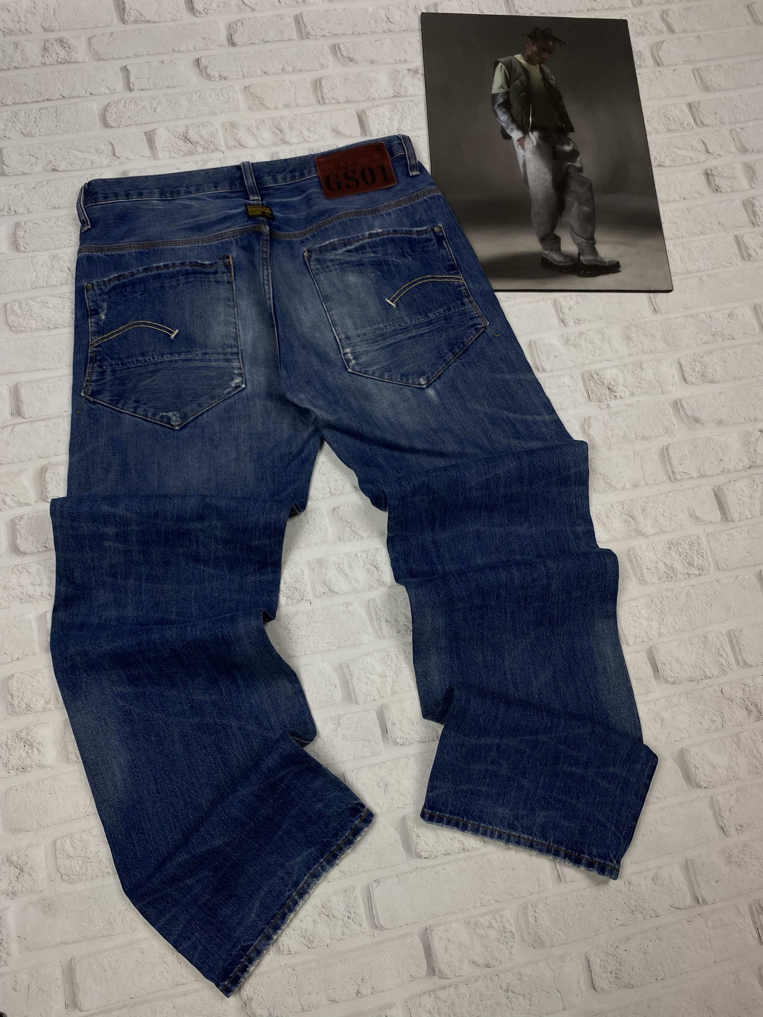 G-Star Men's G-Star RAW 96 Y2K Tapered Jeans Blue Size 34x34 Size US 34 / EU 50 - 3 Thumbnail