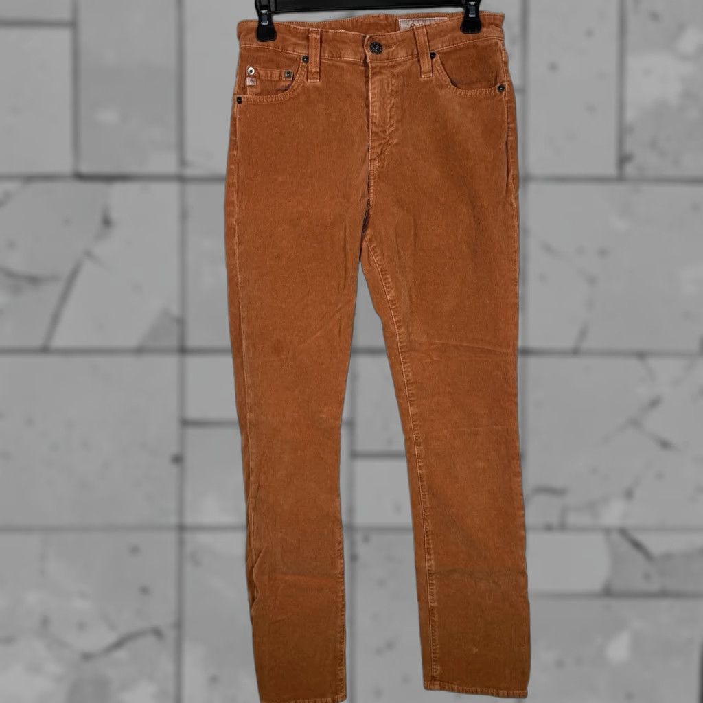 Vintage Adriano Goldschmied The Mari High Rise Straight Corduroy Pants 28R x 30 Burnt Orange Women Pants Straight Size 28" / US 6 / IT 42 - 1 Thumbnail