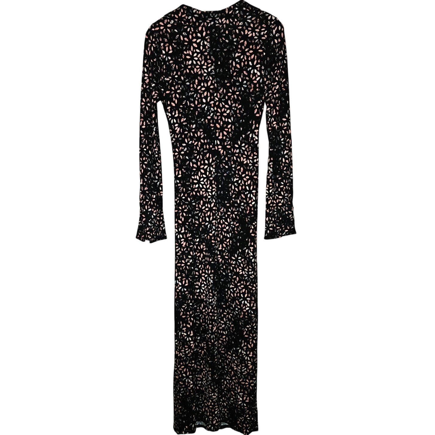Free People New Free People Shayla Wrap Midi Dress $128 X-SMALL Black Size XS / US 0-2 / IT 36-38 - 5 Thumbnail