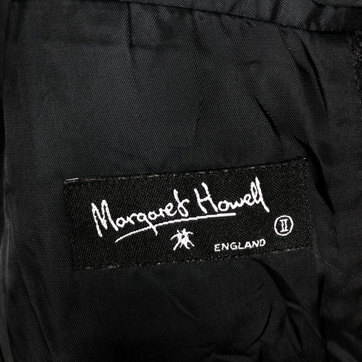 Japanese Brand 🔥Rich Black - Long Fly Coats Wool Herringbone MHL England Size US M / EU 48-50 / 2 - 17 Thumbnail