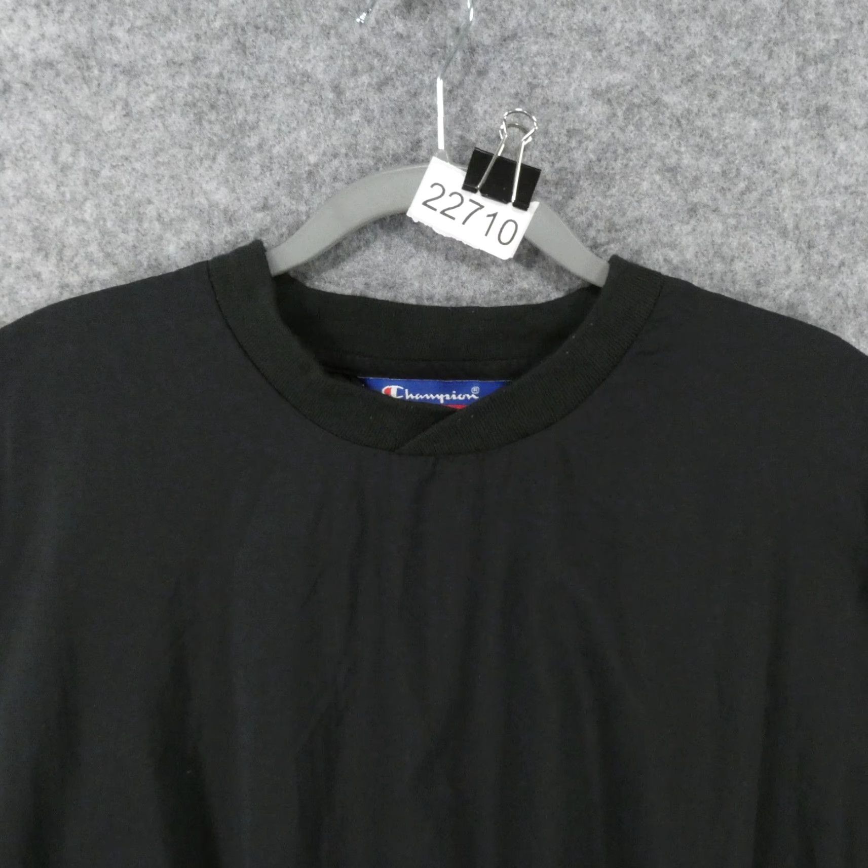 Champion Champion Windbreaker Pullover Mens Large Long Sleeve Black Lined Jacket Size US L / EU 52-54 / 3 - 2 Thumbnail