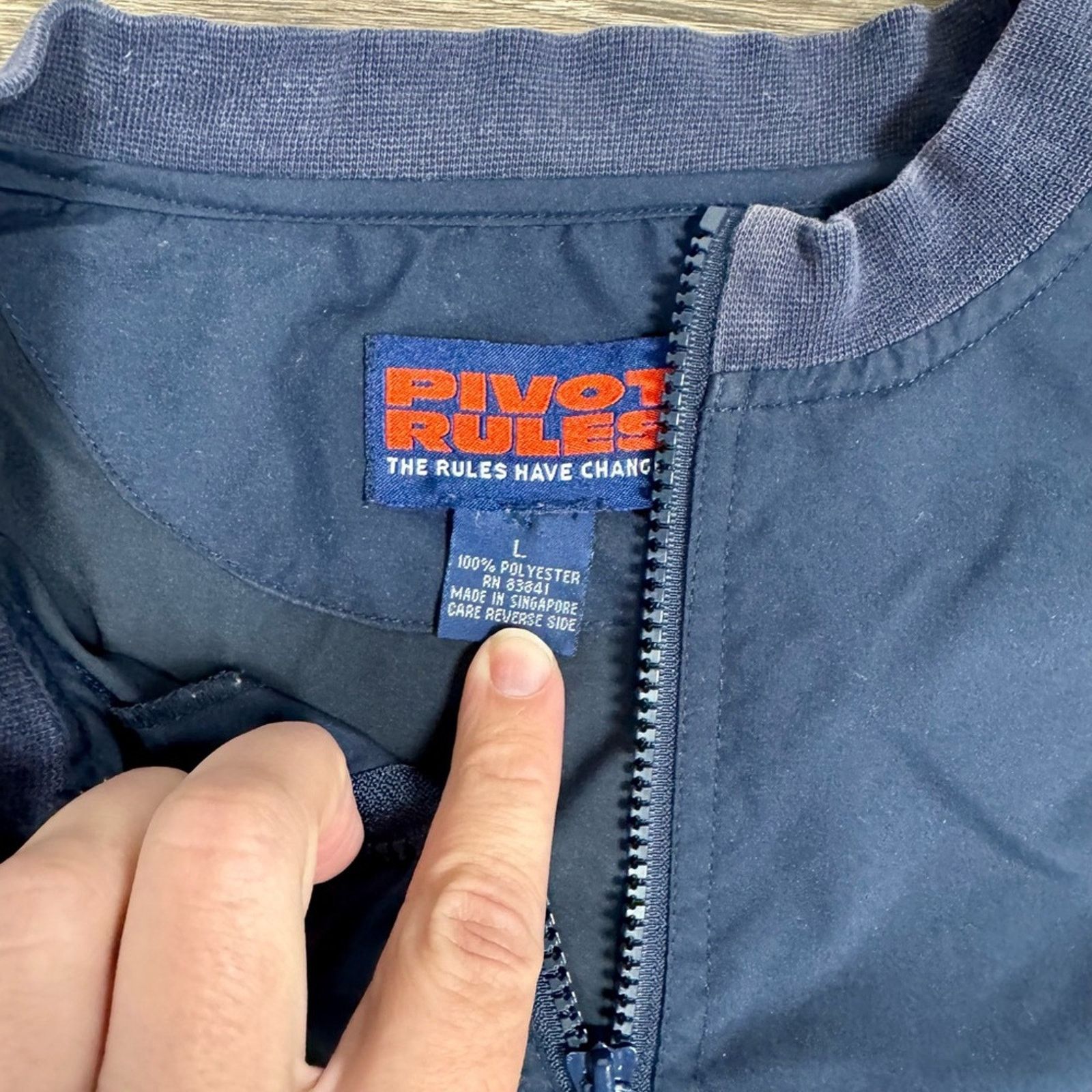 Other Vintage Pivot Rules Navy Golf Pullover Jacket Embroidered L Size US L / EU 52-54 / 3 - 3 Thumbnail