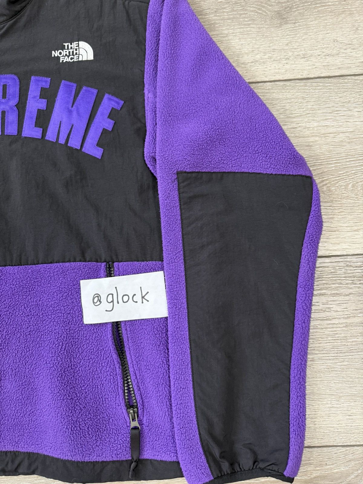 Supreme × The North Face Supreme SS19 TNF Arc Logo Denali Fleece Jacket Purple Medium Size US M / EU 48-50 / 2 - 6 Thumbnail