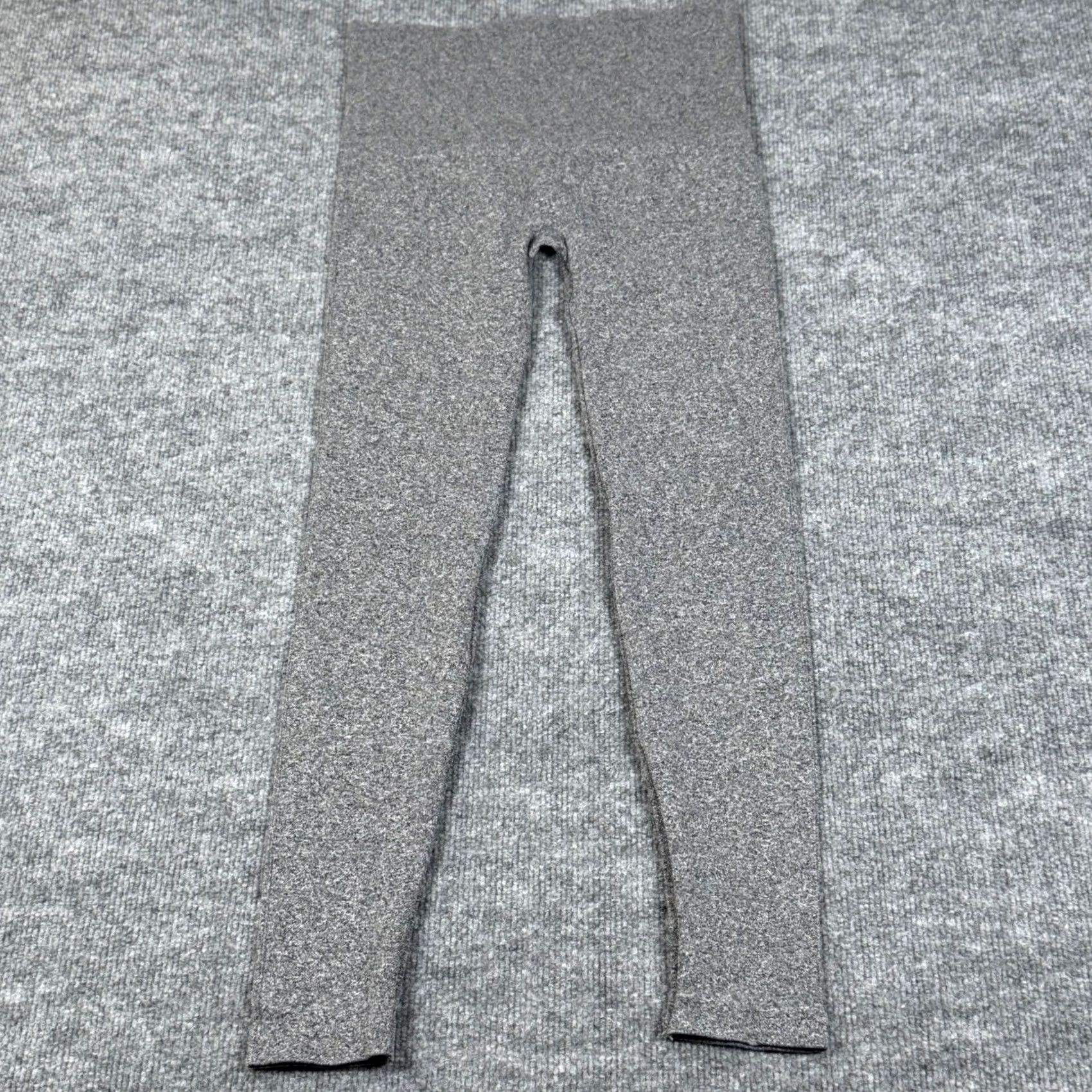 Vintage Womens Small Heather Grey Knit Leggings Athleisure Lounge Pants Activewear 26x25 Size 28" / US 6 / IT 42 - 2 Thumbnail