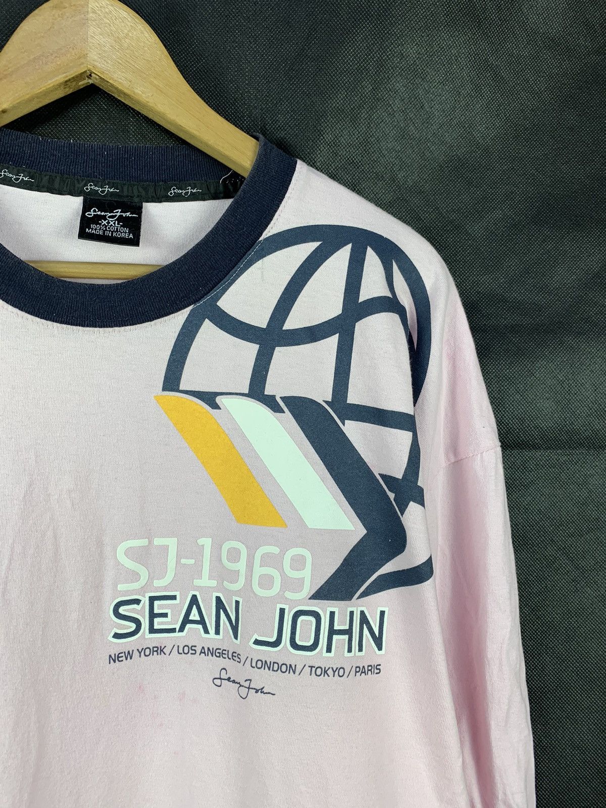 Sean John Steals! Sean John Oversize Ringer Tee Hip Hop Rap Streetwear Size US XXL / EU 58 / 5 - 2 Thumbnail