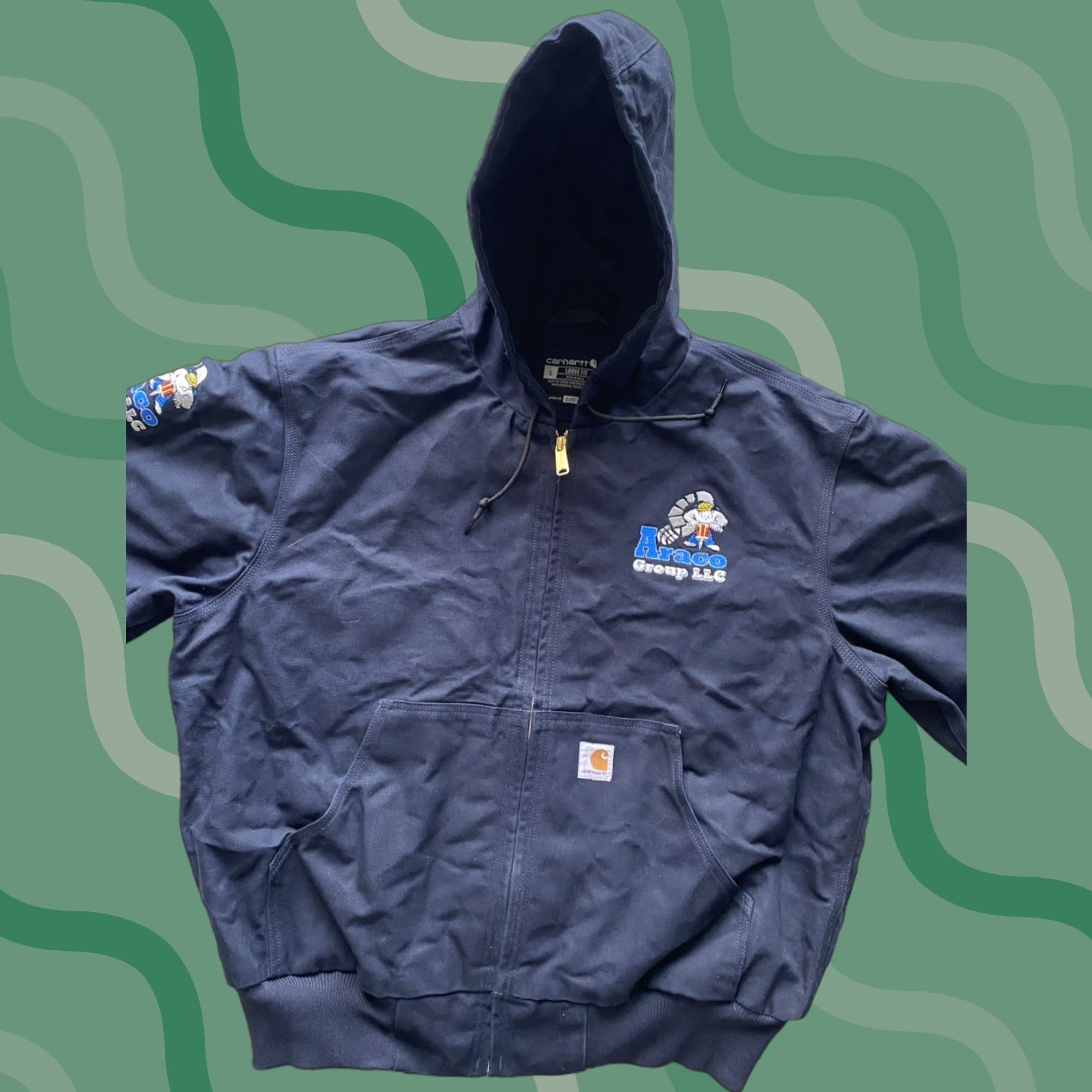 Carhartt Carhartt Jacket Coat Blue Men’s L 104868 Embroidery Coat Jacket Embroidery Mens Blue Carhartt 104868 0J0131-M Size US L / EU 52-54 / 3 - 1 Thumbnail