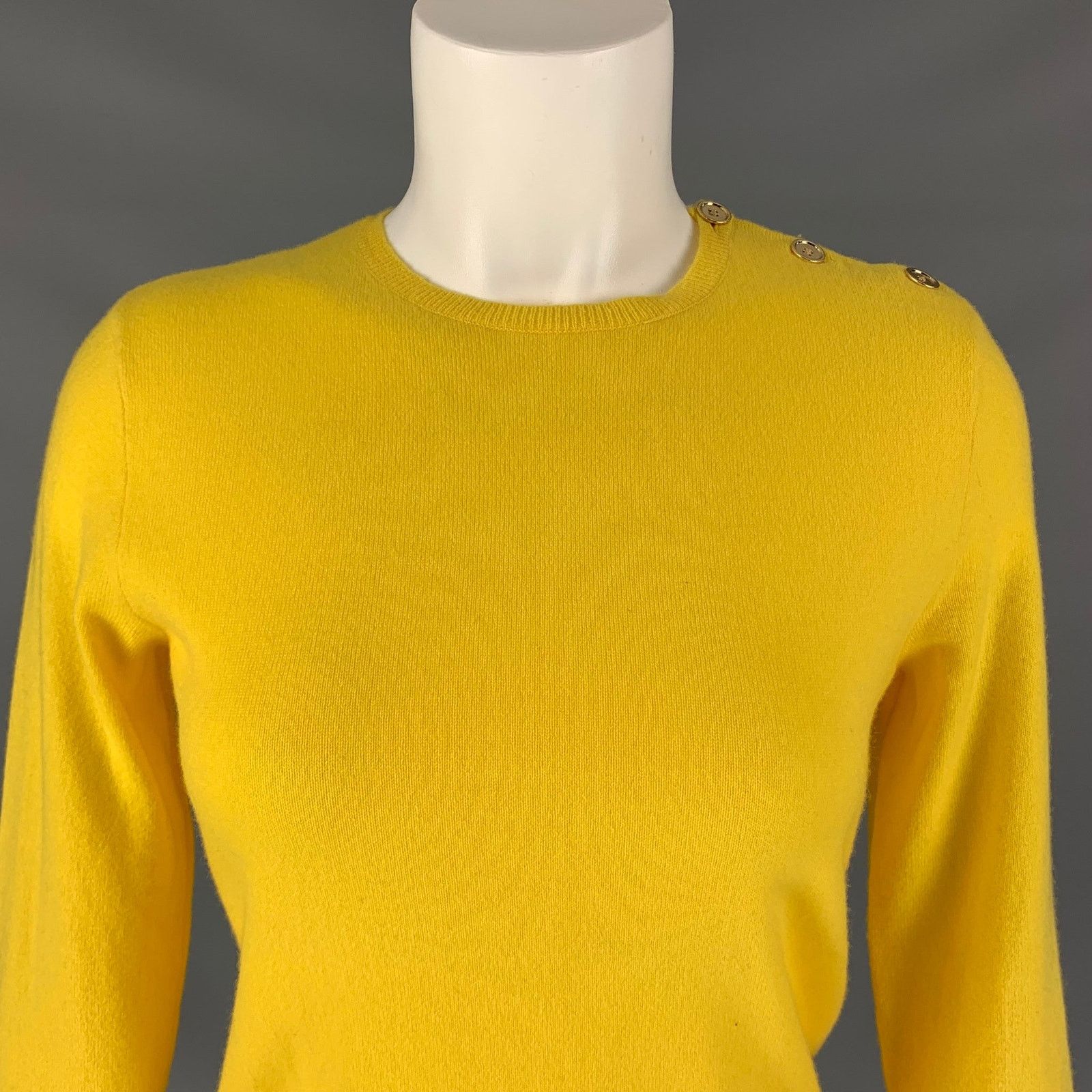 Ralph Lauren RALPH LAUREN Cashmere Knitted Size M Yellow Pullover Size M / US 6-8 / IT 42-44 - 2 Thumbnail