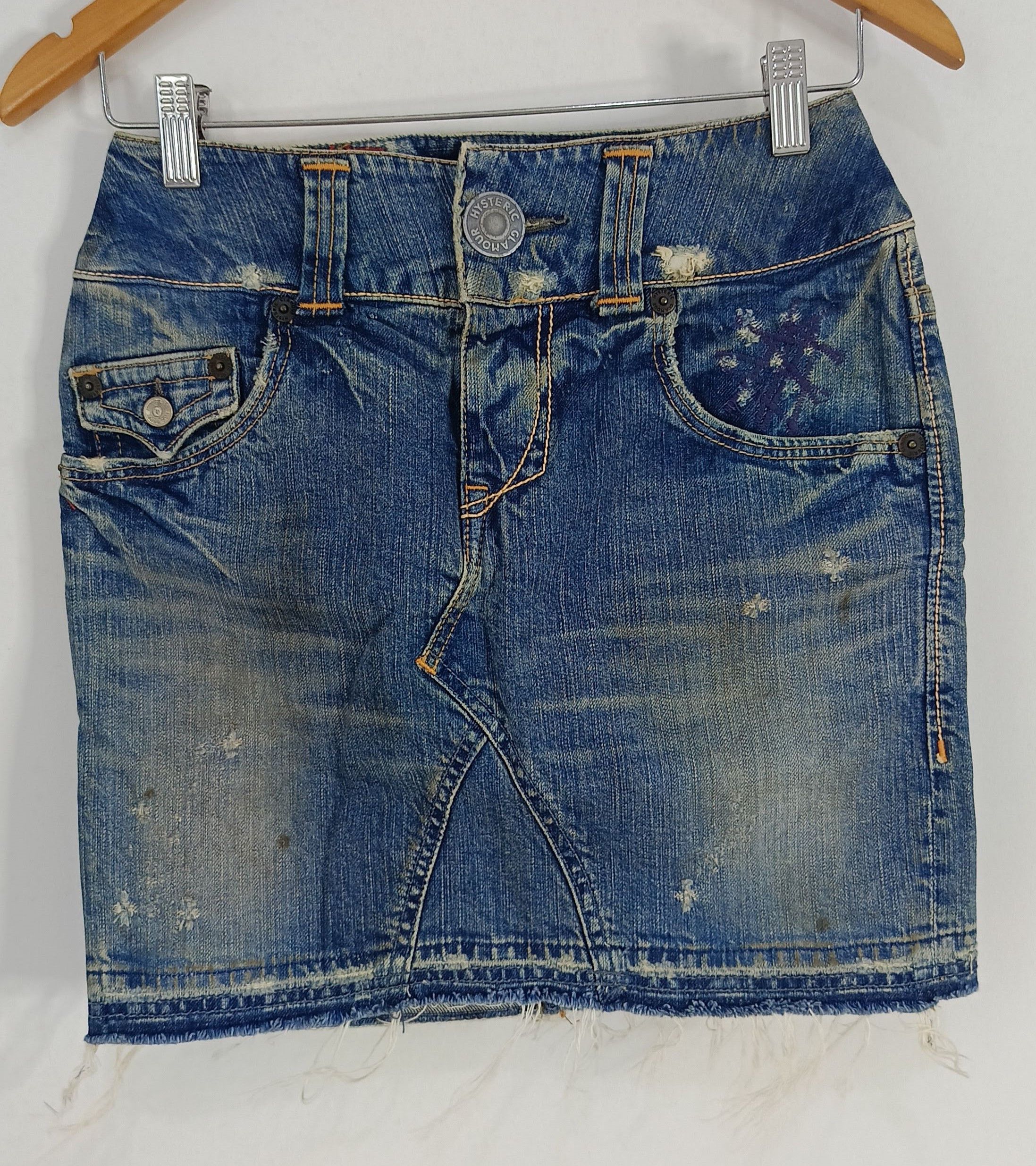 Hysteric Glamour Hysteric Glamour Japan denim patched short skirt small VTG Size 27" / US 4 / IT 40 - 1 Thumbnail
