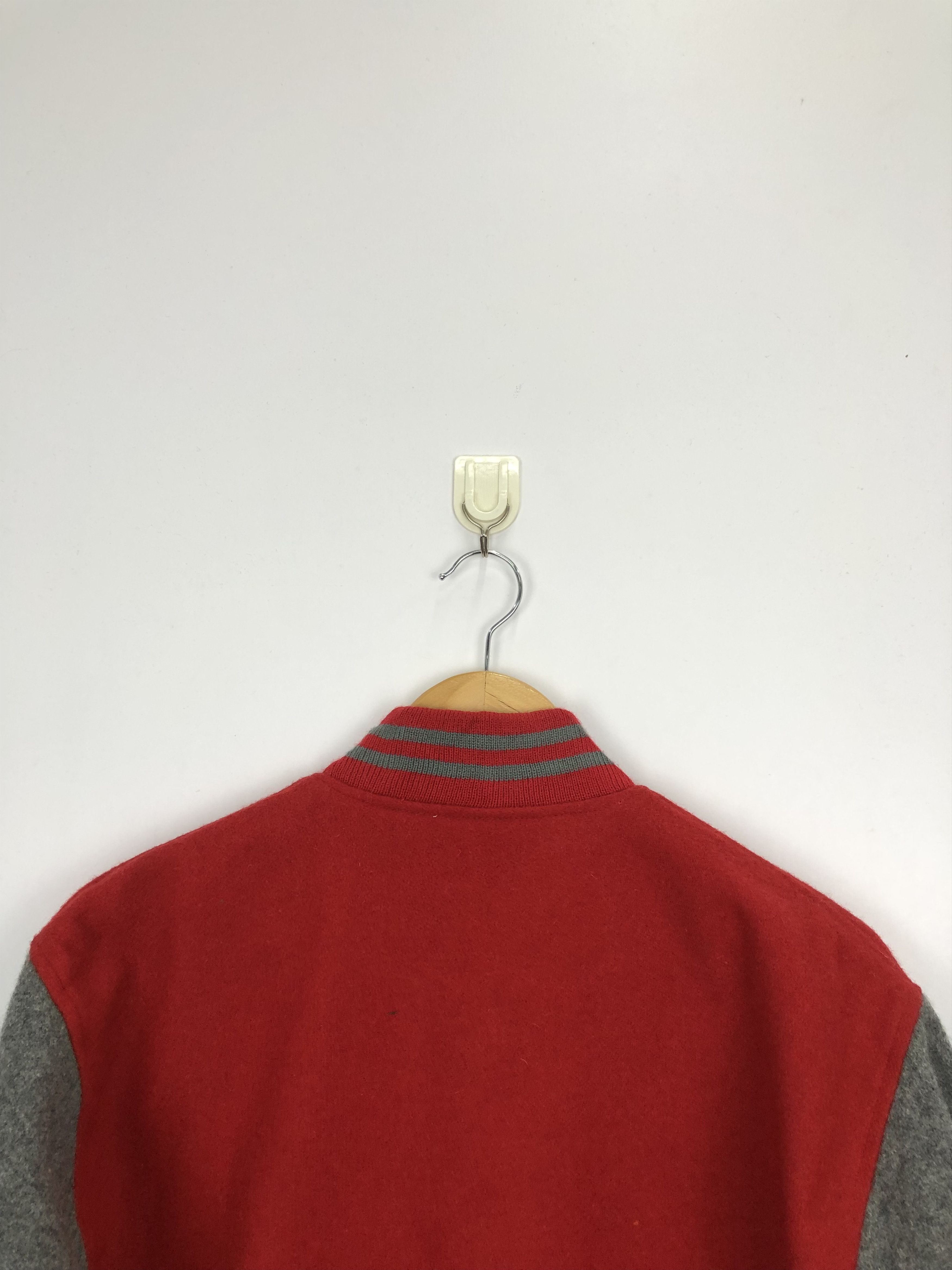 Vintage Vintage 90s Crocodile Wool Varsity Jacket Red V0354 Size US M / EU 48-50 / 2 - 4 Thumbnail