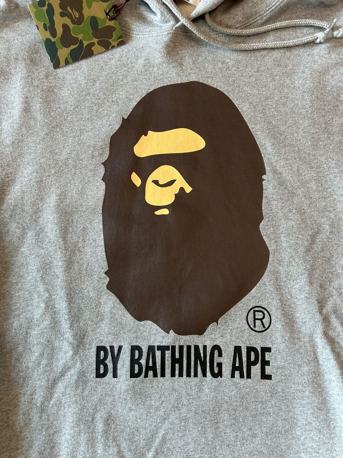 Bape NEW Bape Gray By Bathing Ape Face Pullover Hoodie Size US XL / EU 56 / 4 - 3 Thumbnail