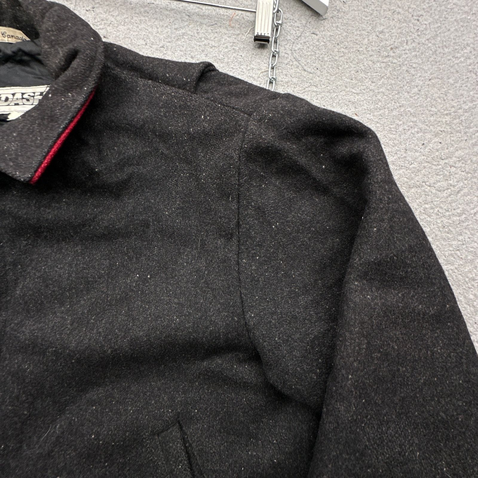 Other Vintage Dash Pure Wool Bomber Jacket Mens 44 Large Gray Size US L / EU 52-54 / 3 - 8 Thumbnail
