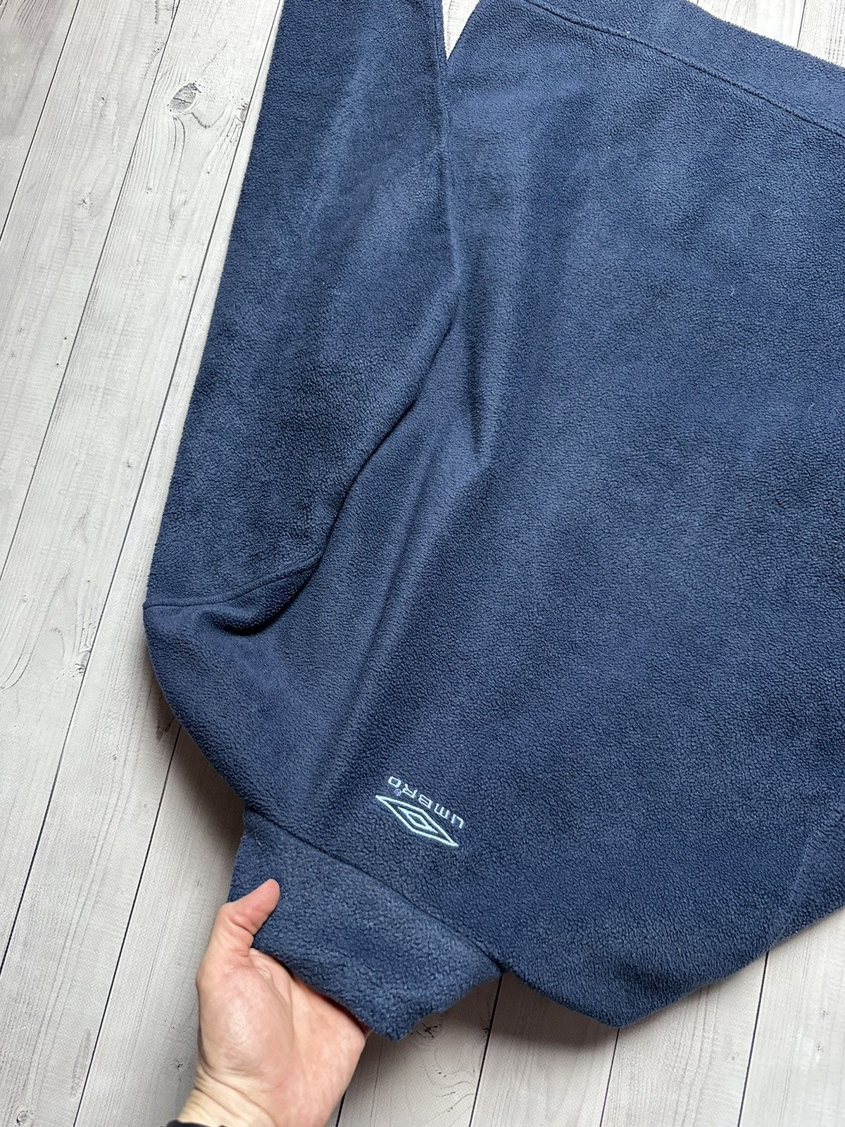 Umbro × Vintage Vintage Umbro navy fleece jacket big logo size L Size US L / EU 52-54 / 3 - 6 Thumbnail