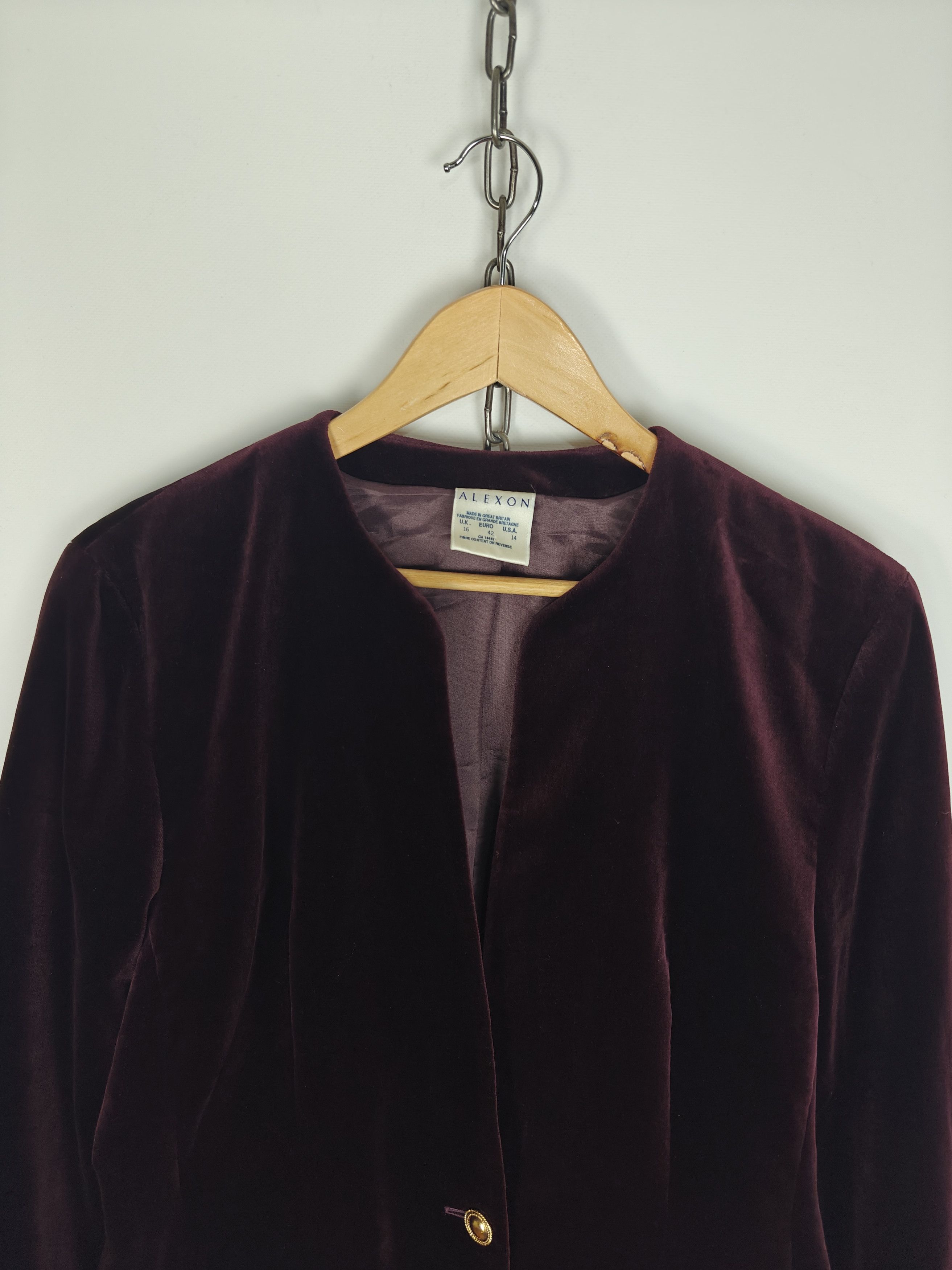 Other Alexon Blazer Jacket Great Britain Burgundy size US14 EU42 Size XL / US 12-14 / IT 48-50 - 2 Thumbnail