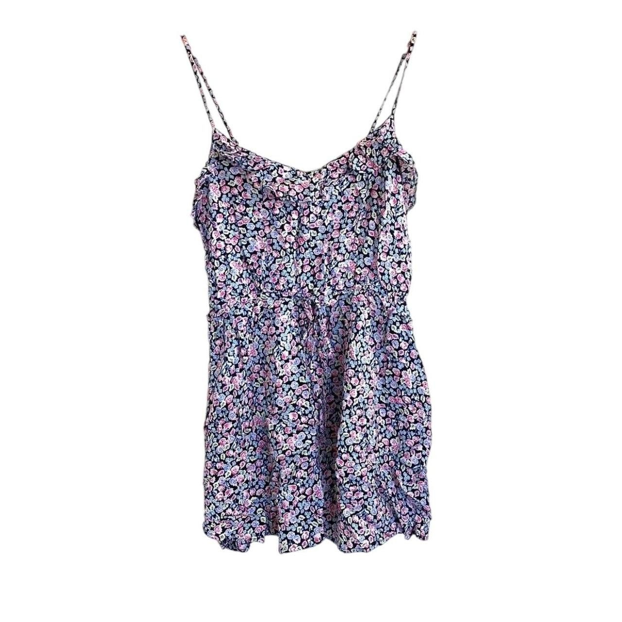 H&M DIVIDED H&M BLACK FLORAL MINI SUMMER DRESS SIZE SMALL Size S / US 4 / IT 40 - 1 Thumbnail