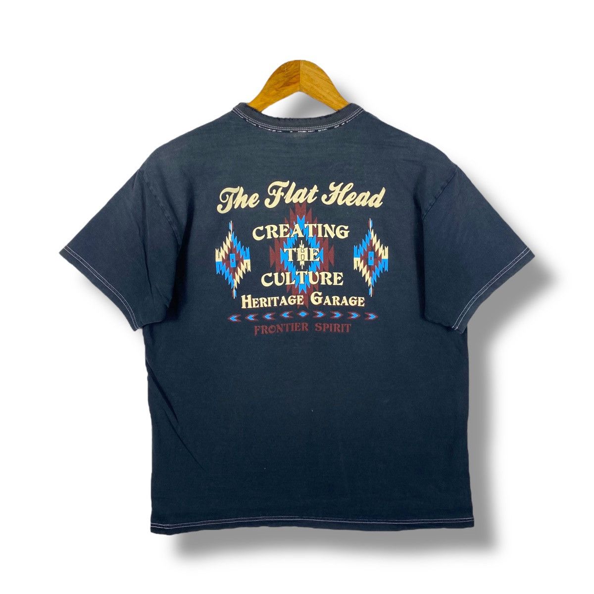 The Flat Head Distressed THE FLAT HEAD Frontier Spirit Navajo Graphic Tee Size US M / EU 48-50 / 2 - 1 Thumbnail