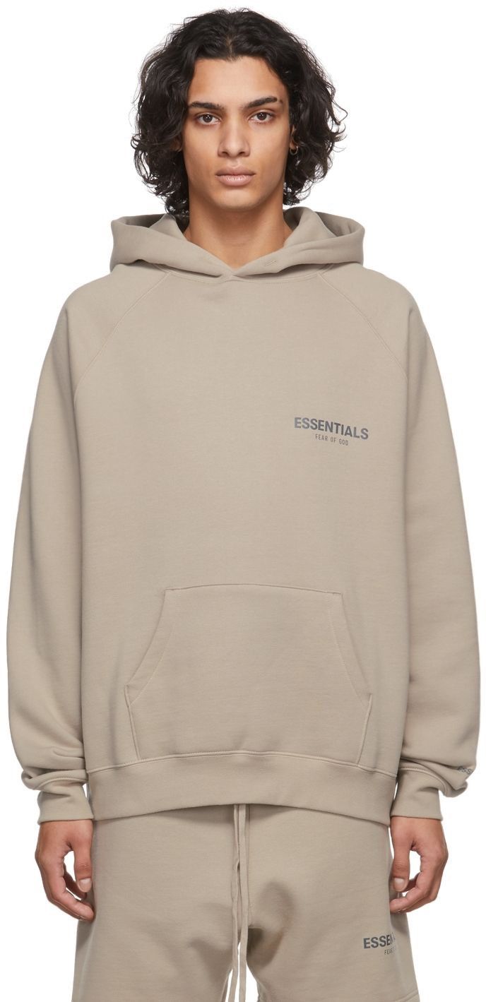 Essentials Fear Fear of god Tan Essentials pullover Hoodie Grailed