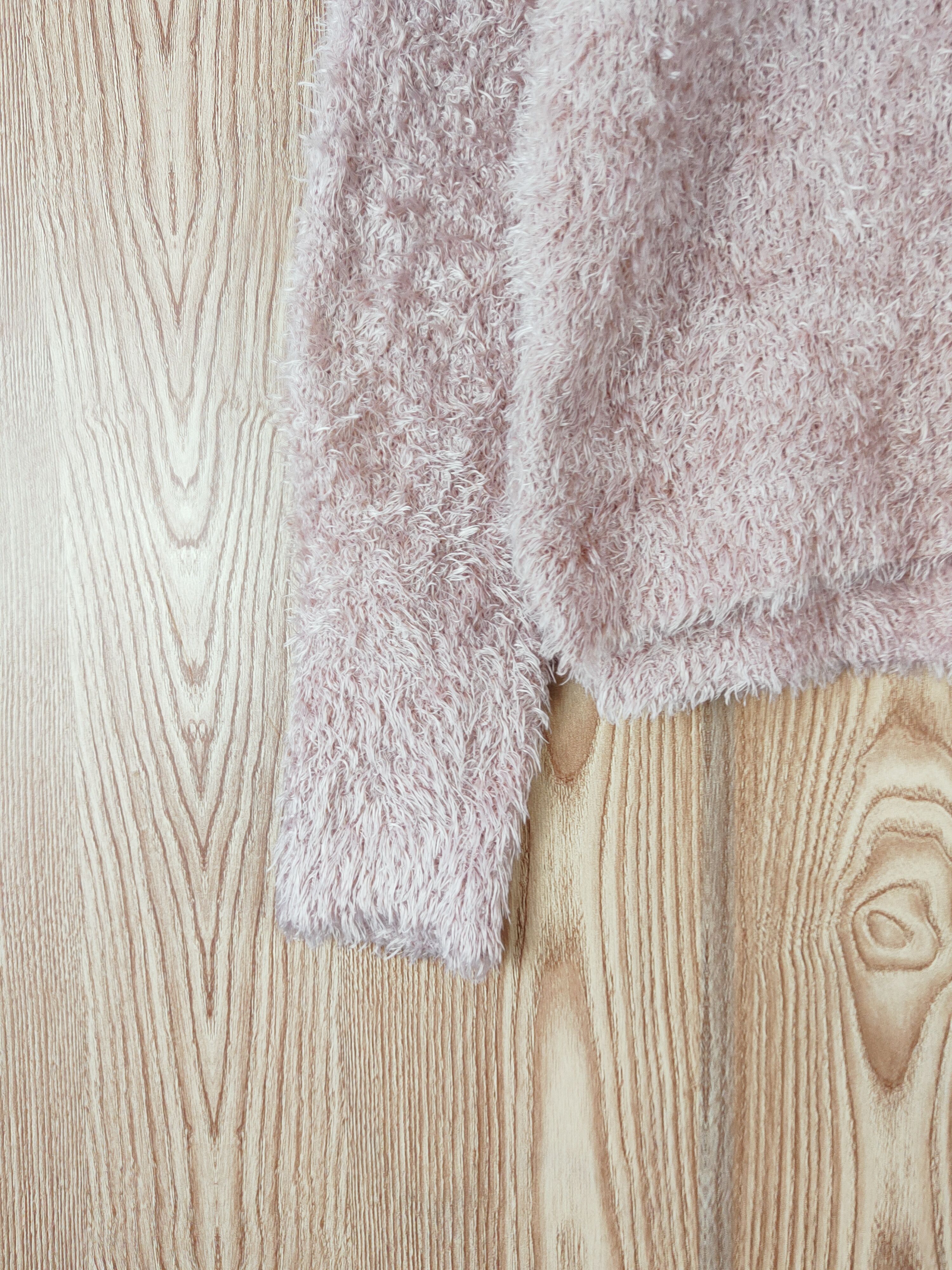 Aran Isles Knitwear × Japanese Brand Chocol Raffine Pink Shag Shaggy Fur Mohair Knitwear #W883 Size M / US 6-8 / IT 42-44 - 4 Thumbnail