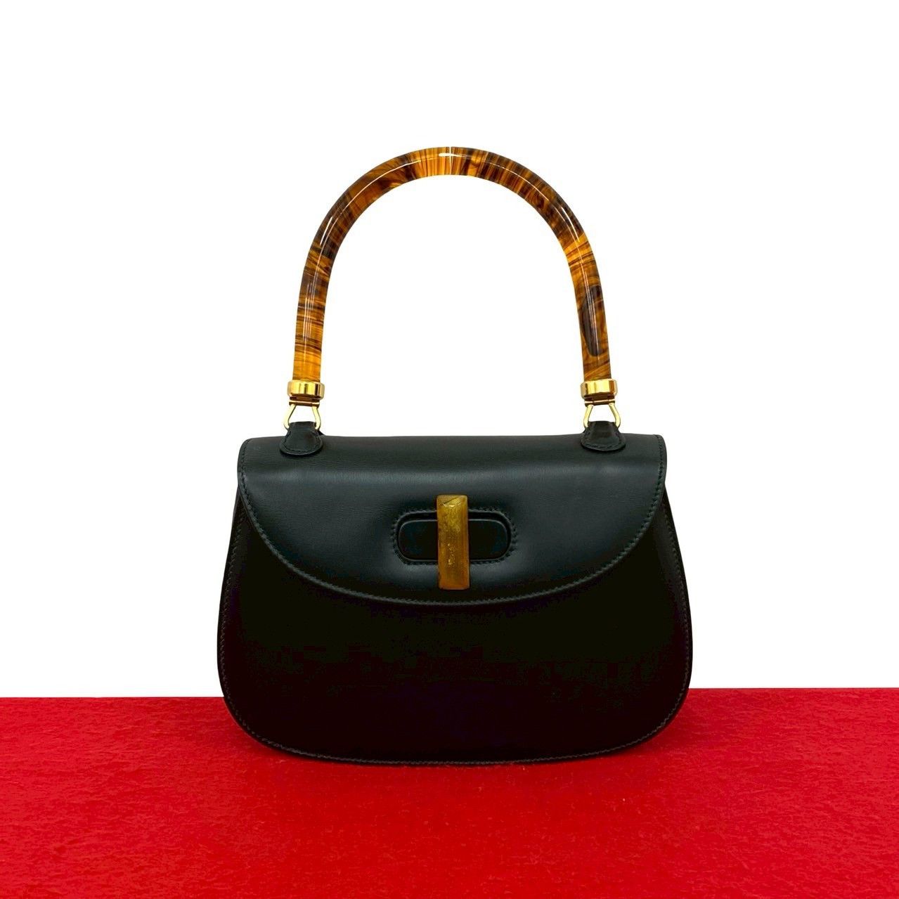 Gucci Gucci Old Gucci Vintage Calf Leather Handbag Leather Handbag DUTY FREE for USA