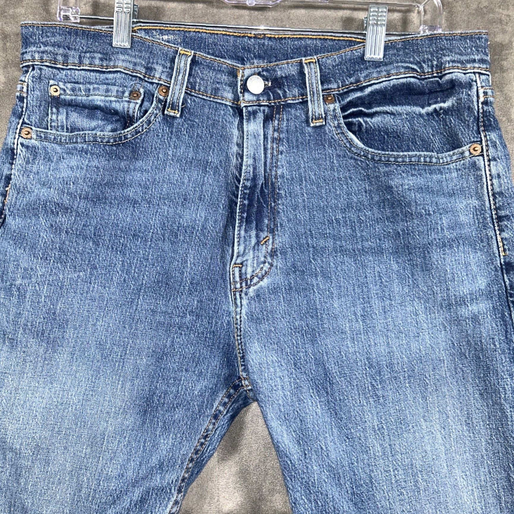 Levi's Levi's 505 Jeans Mens 32x30 Straight 5-Pocket Denim Cotton Blue Regular Waist 32 Inseam 30 Medium Wash Size US 32 / EU 48 - 2 Thumbnail
