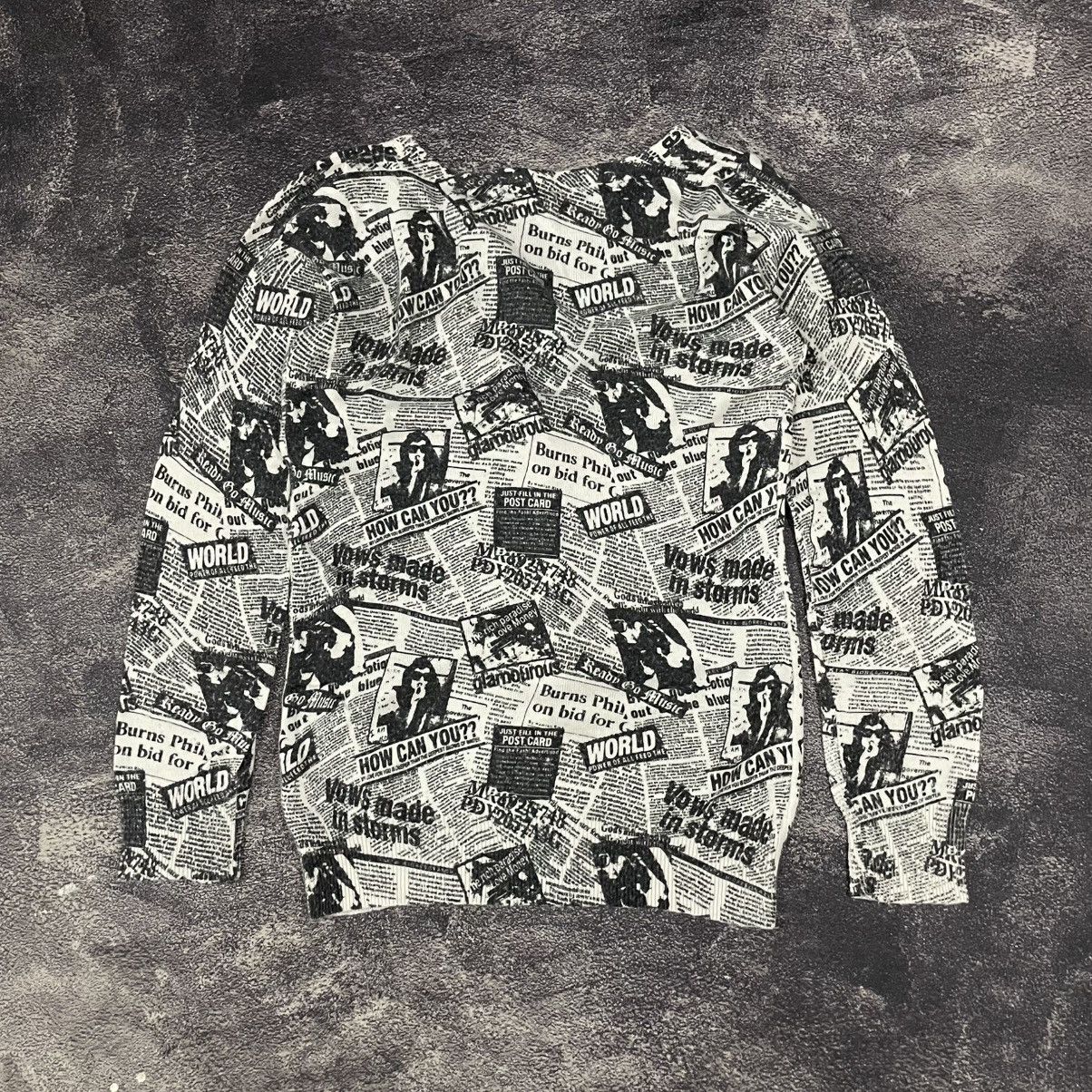 If Six Was Nine × Japanese Brand Ingni cardigan newspaper full print Size US M / EU 48-50 / 2 - 2 Thumbnail