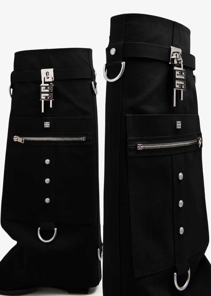 Givenchy o1w1db10525 Shark Lock Cowboy Boots in Black Size US 6 / IT 36 - 3 Thumbnail