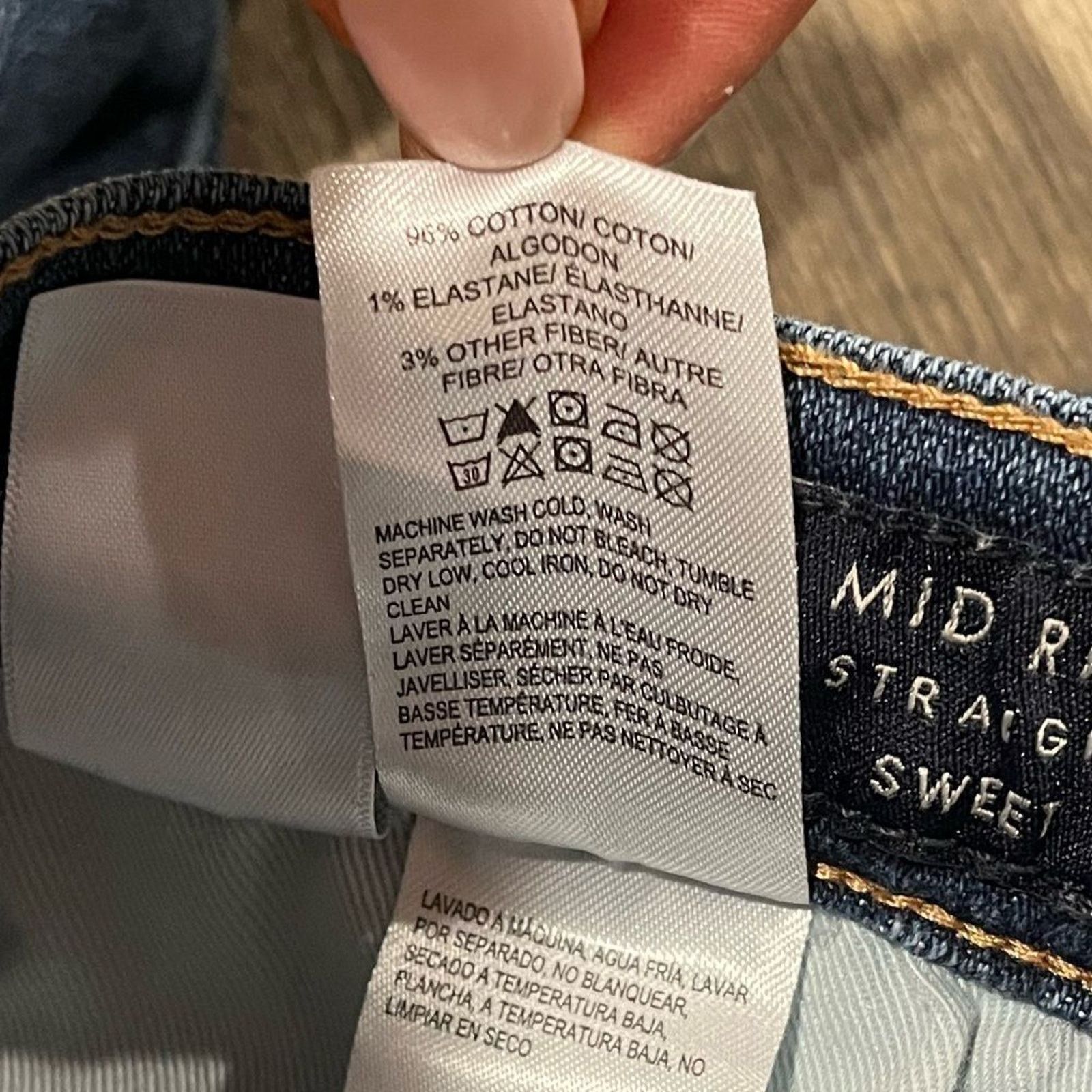 Lucky Brand Lucky Brand Mid-Rise Straight Sweet Jeans Relaxed Fit Size 27" / US 4 / IT 40 - 3 Thumbnail