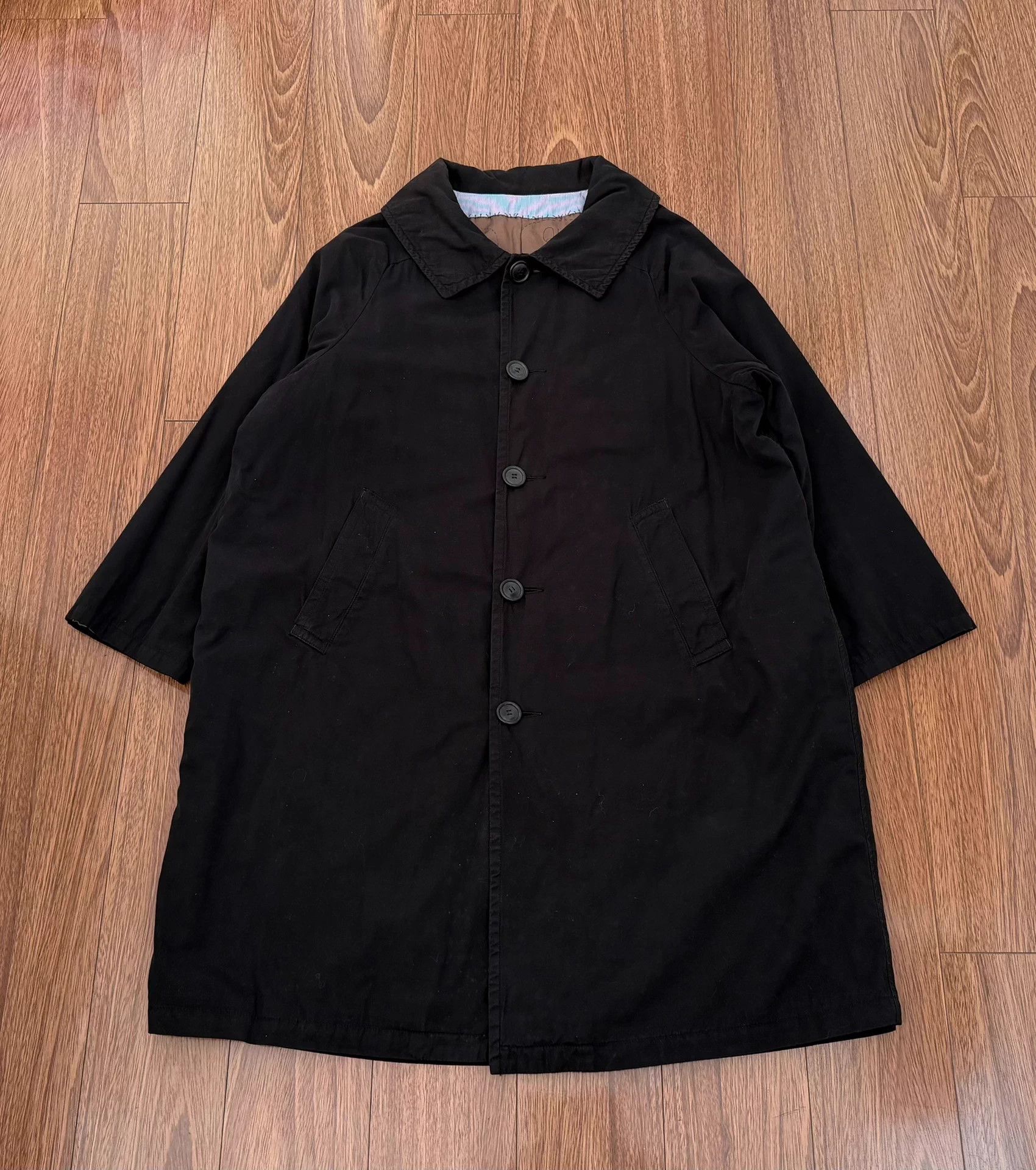 Visvim VISVIM NAPIER DRIVING COAT washed black embroidered print Size US S / EU 44-46 / 1 - 1 Thumbnail