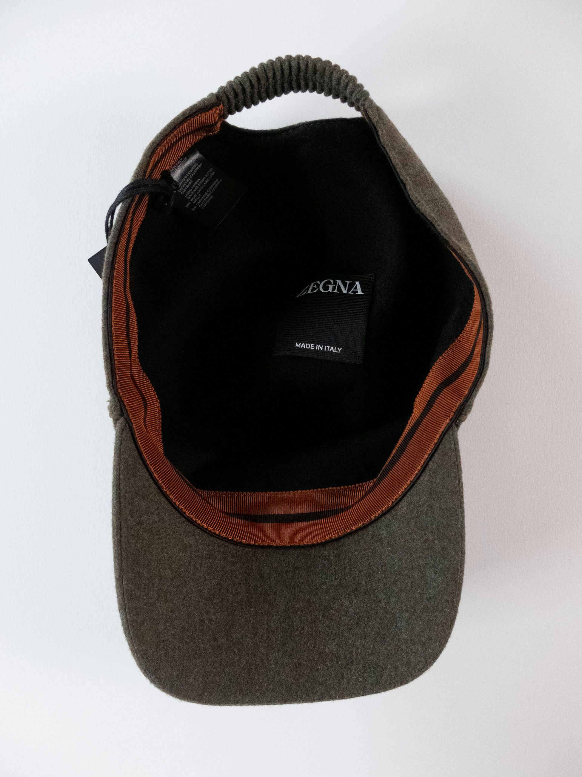 Ermenegildo Zegna ZEGNA green cashmere baseball cap Size Large NWT Size ONE SIZE - 8 Thumbnail