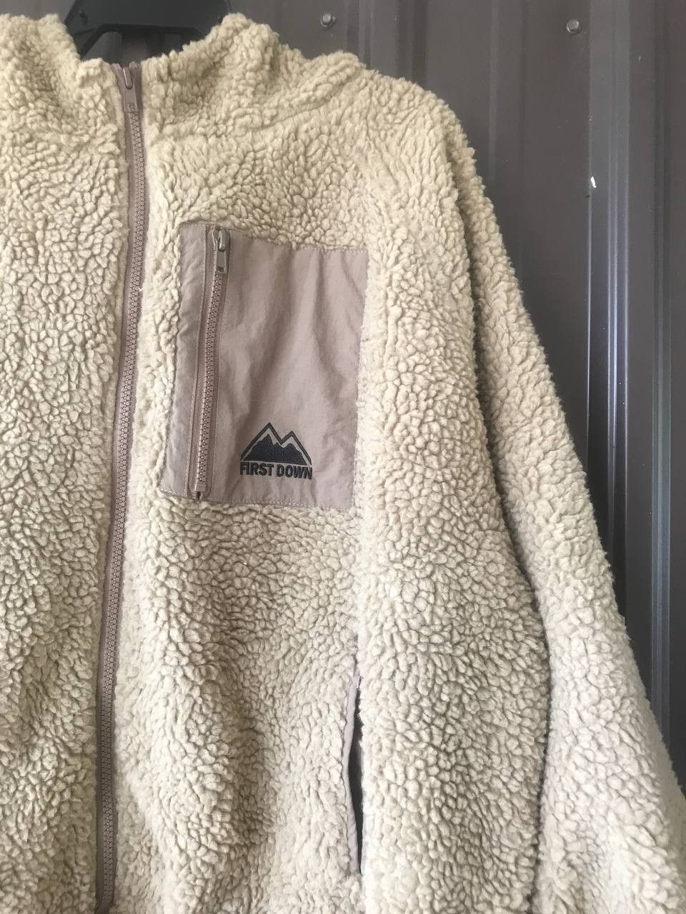 Japanese Brand First Down Deep Pile Fleece Oversized Hoodie Jacket Size US XL / EU 56 / 4 - 2 Thumbnail
