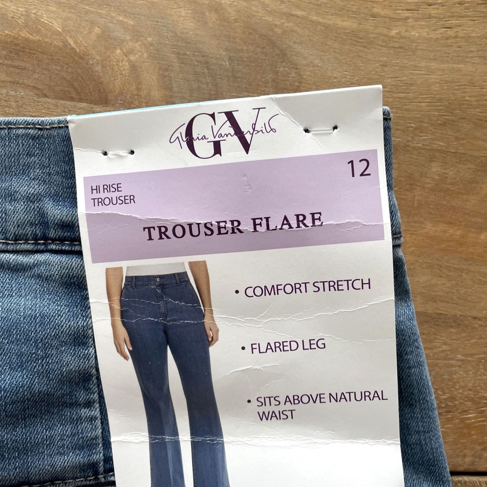 Gloria Vanderbilt Gloria Vanderbilt Jeans Flare High Rise Blue Denim Trouser Size 12 33x33 Hippie Boho Size 34" / US 12 / IT 48 - 3 Thumbnail