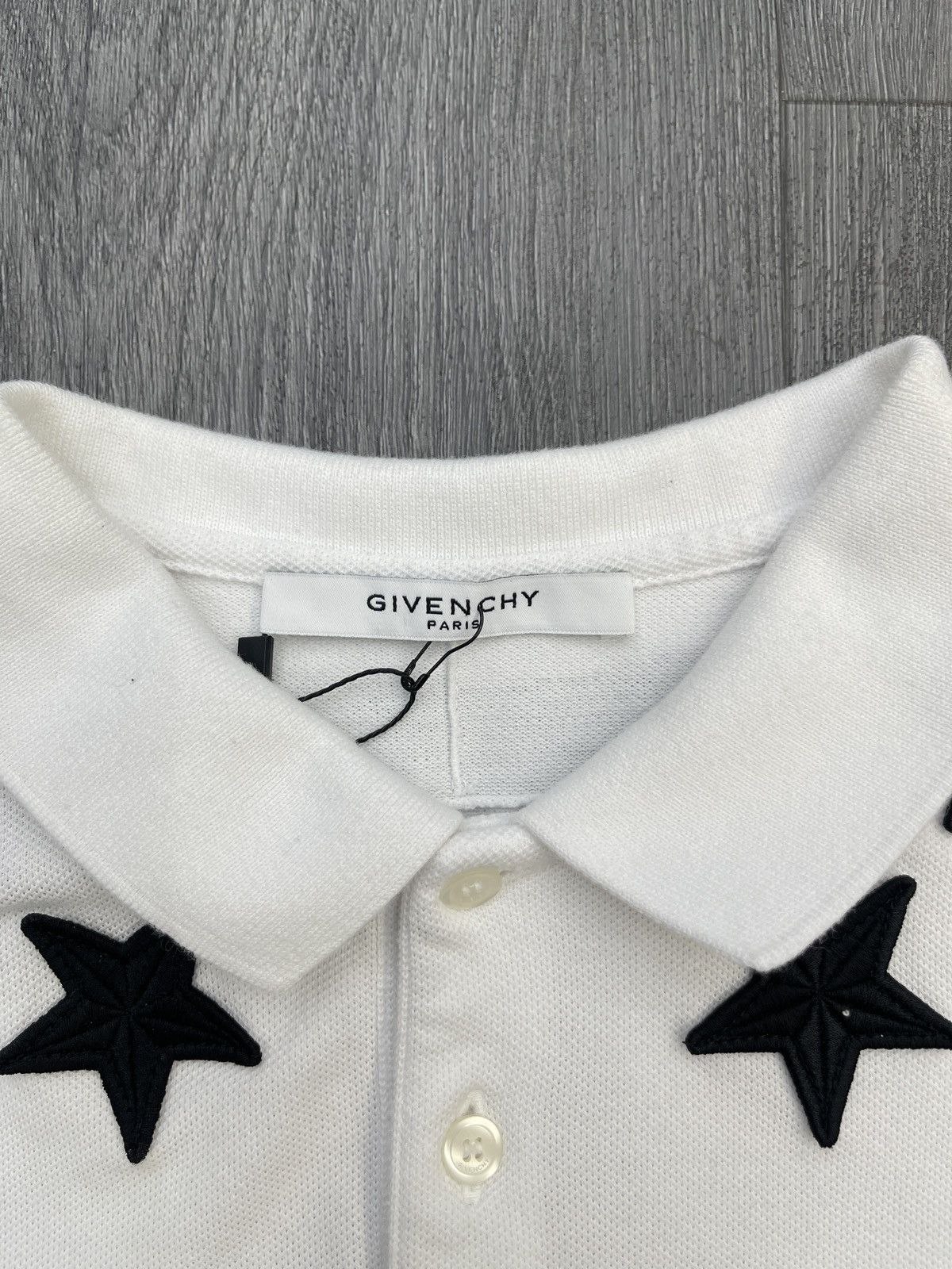 Givenchy Givenchy 47 Star Logo Polo T-Shirt White | Grailed