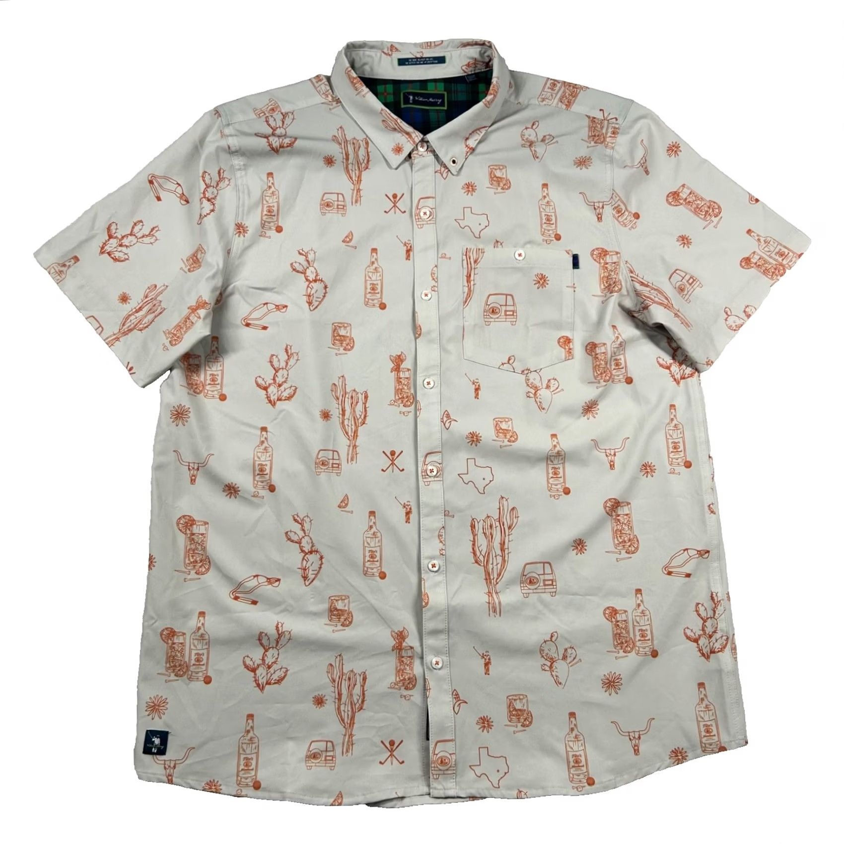 Vintage William Murray Shirt Mens XL Performance Camp Texas Longhorn Tito's Vodka Austin Shirt Button-Up Short Sleeve Gray Texas Golf Men XL Size US XL / EU 56 / 4 - 2 Thumbnail