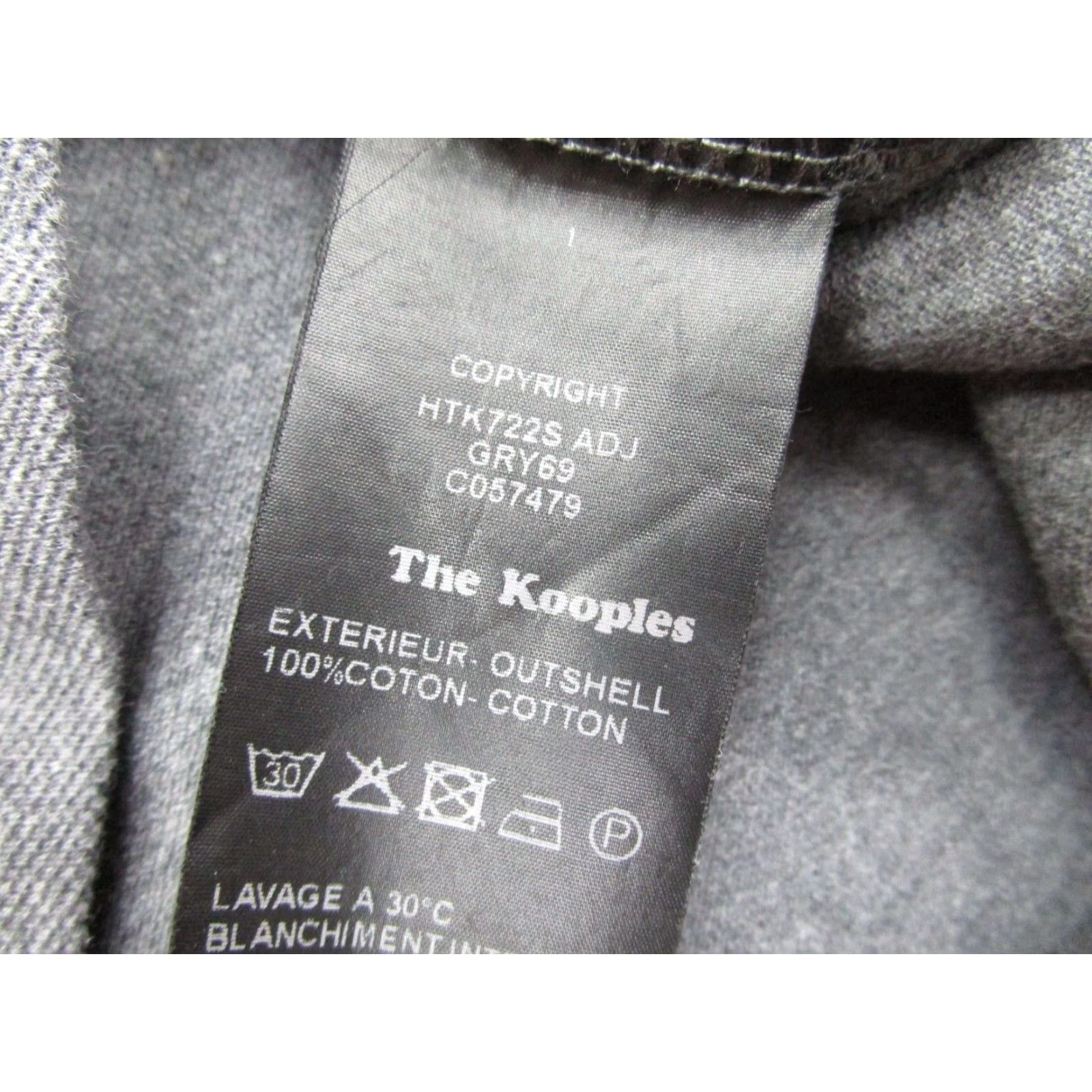 The Kooples The Kooples Slim Button-Up Shirt Mens L Gray Collarless Band Collar Western Casual Size US L / EU 52-54 / 3 - 6 Thumbnail