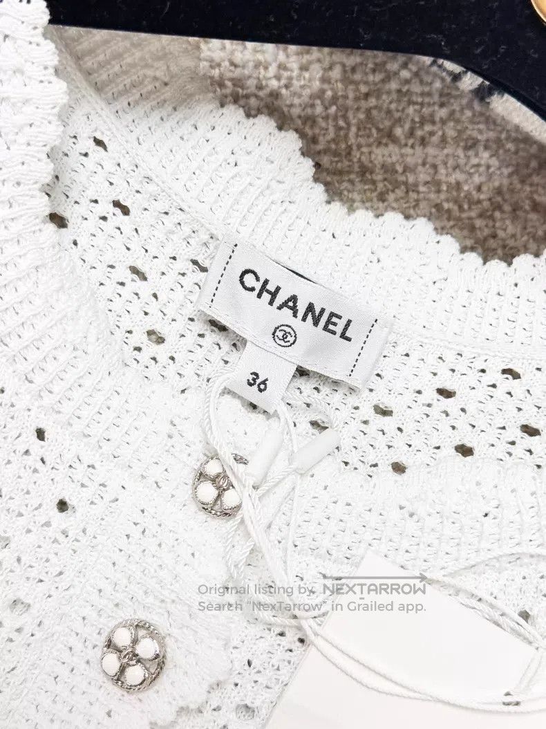 Chanel Chanel Knitted hollow short sleeves Size XS / US 0-2 / IT 36-38 - 5 Thumbnail