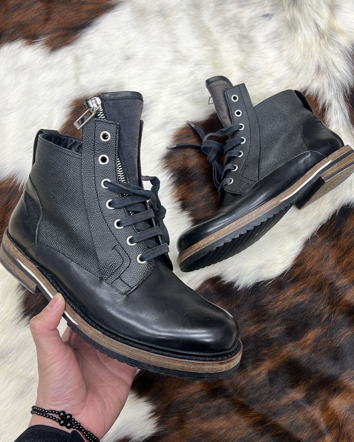 Dior Dior Homme 12SS Military Combat ZipUp Boots Size US 6.5 / EU 39-40 - 1 Thumbnail