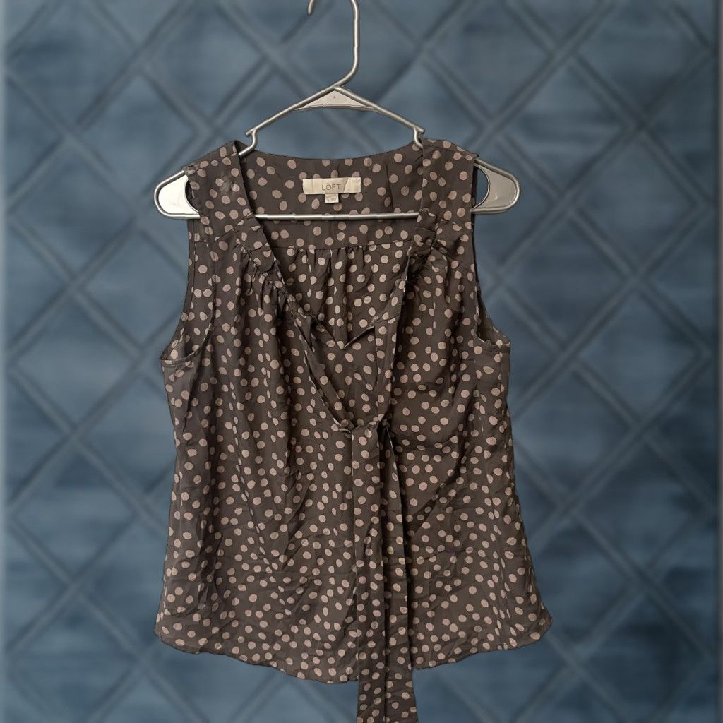 Loft Loft Polka Dot Tank Blouse Top Work/Office Wear Womens SZ Medium Size M / US 6-8 / IT 42-44 - 1 Thumbnail