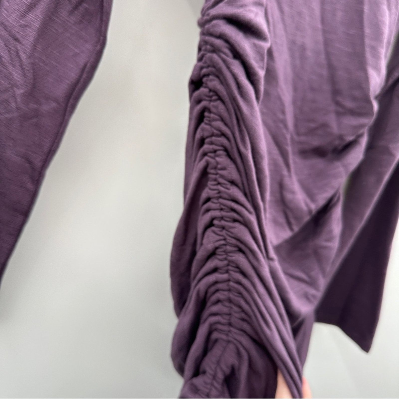 Anthropologie Anthropologie Daily Practice Purple Ruched Mini Dress Sz XS Size XS / US 0-2 / IT 36-38 - 7 Thumbnail