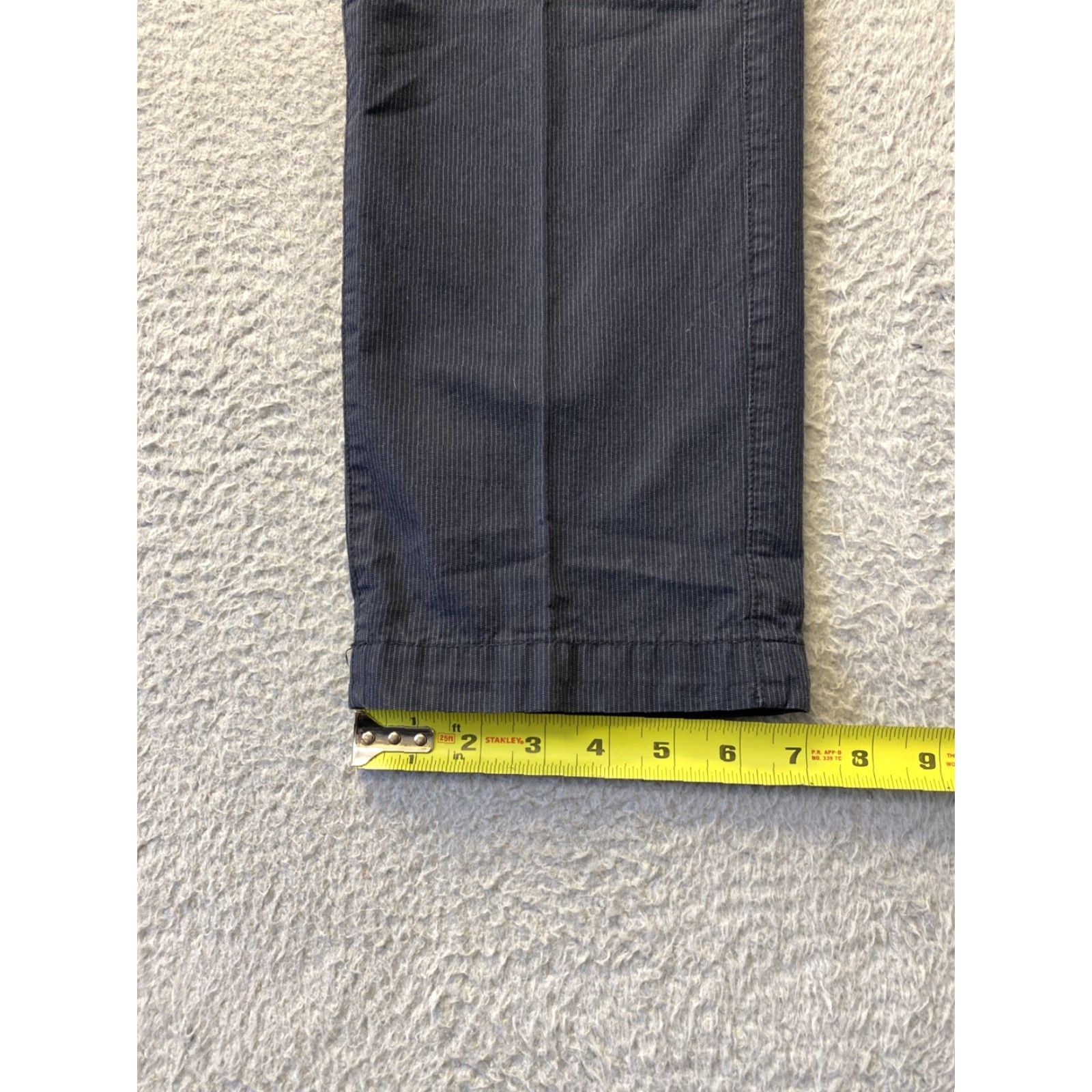 Banana Republic Banana Republic Chino Pants Men’s 32x32 Dark Gray Stripe /0632 Regular Fit Flat Front Cotton Twill Casual Pants Mens Size US 32 / EU 48 - 6 Thumbnail