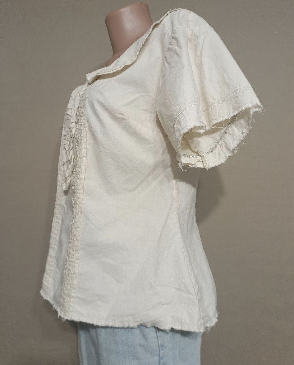 Designer Ewa i Walla Cotton Beige Designer Blouse Top Size S Size S / US 4 / IT 40 - 3 Thumbnail
